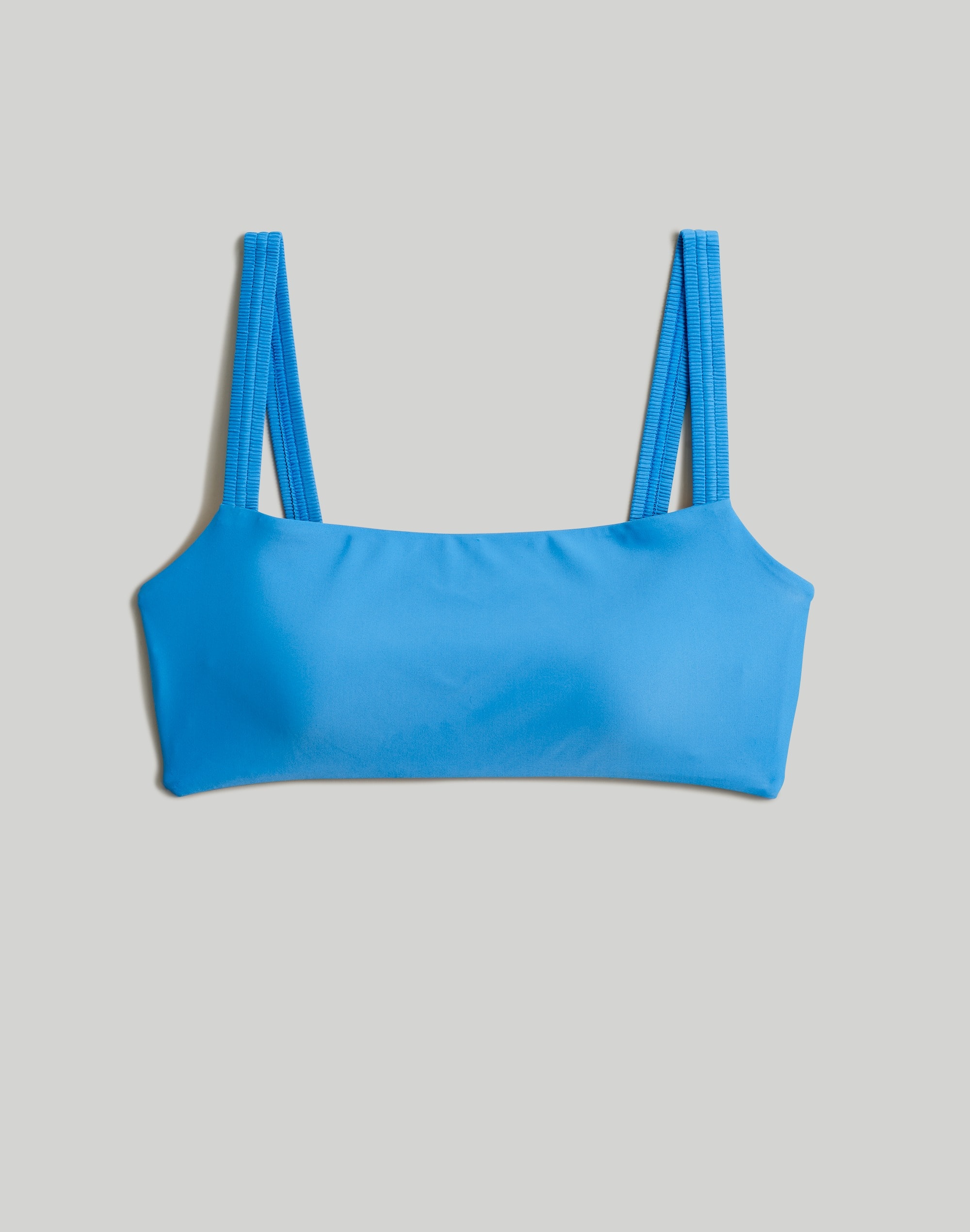 Scrunchy-Strap Square-Neck Bikini Top