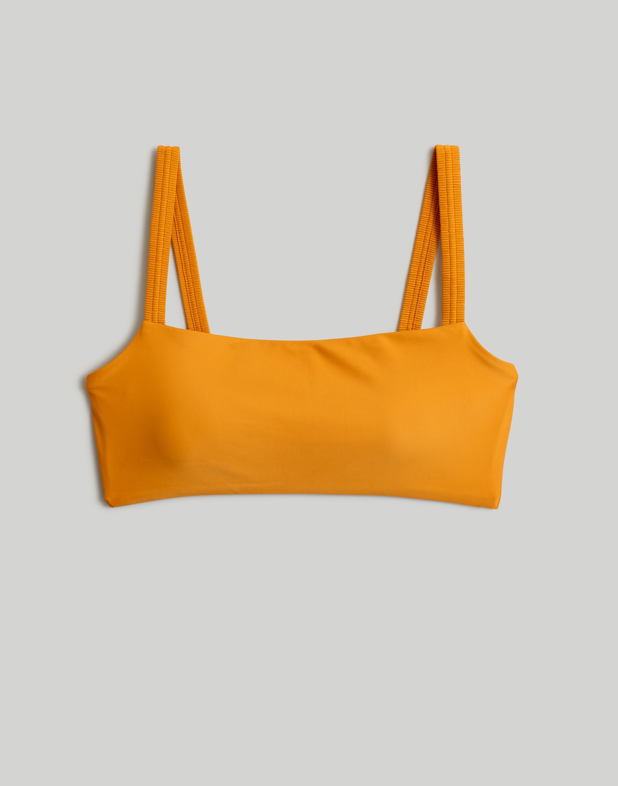 Scrunchy-Strap Square-Neck Bikini Top