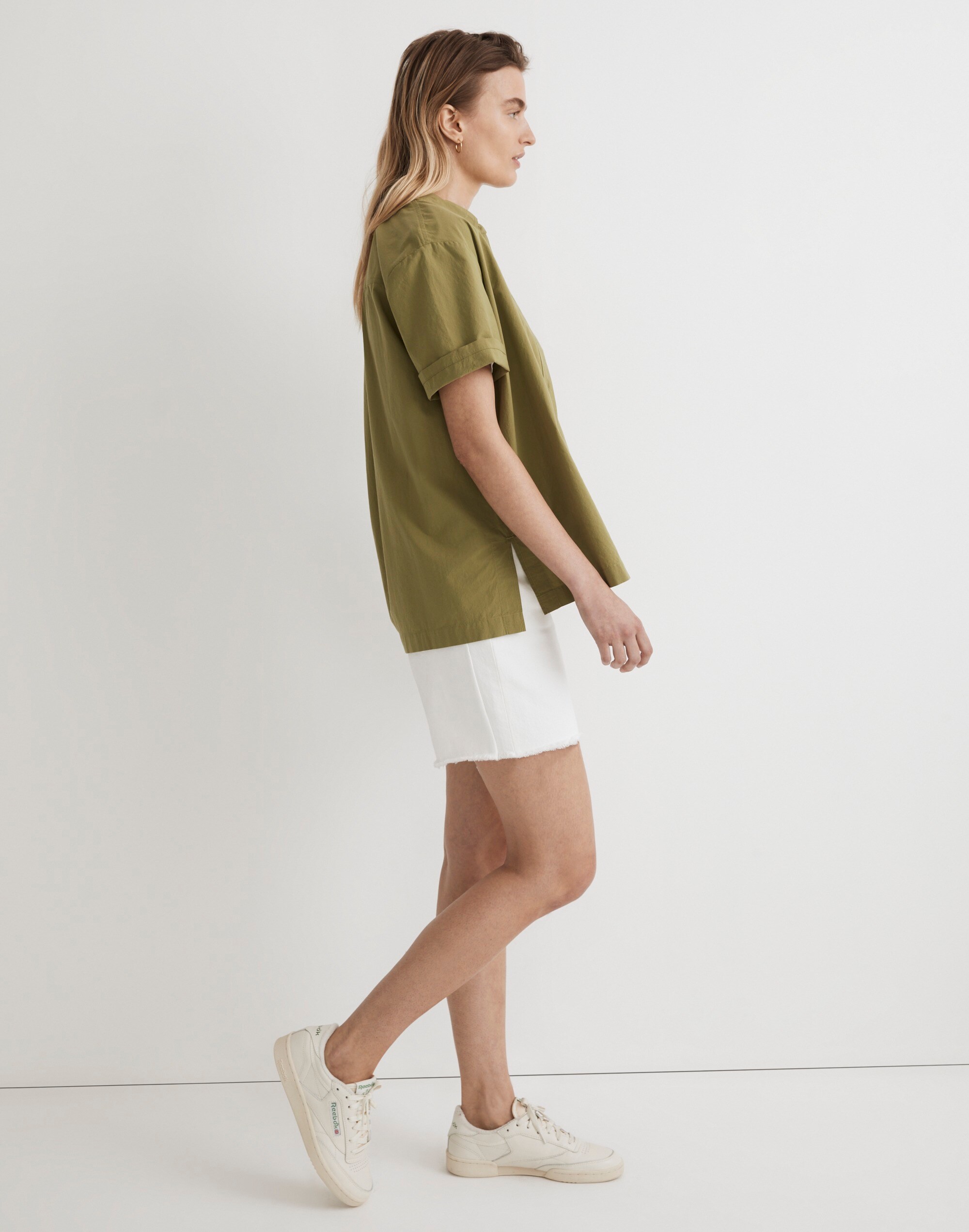 Signature Poplin Short-Sleeve Button-Down Shirt