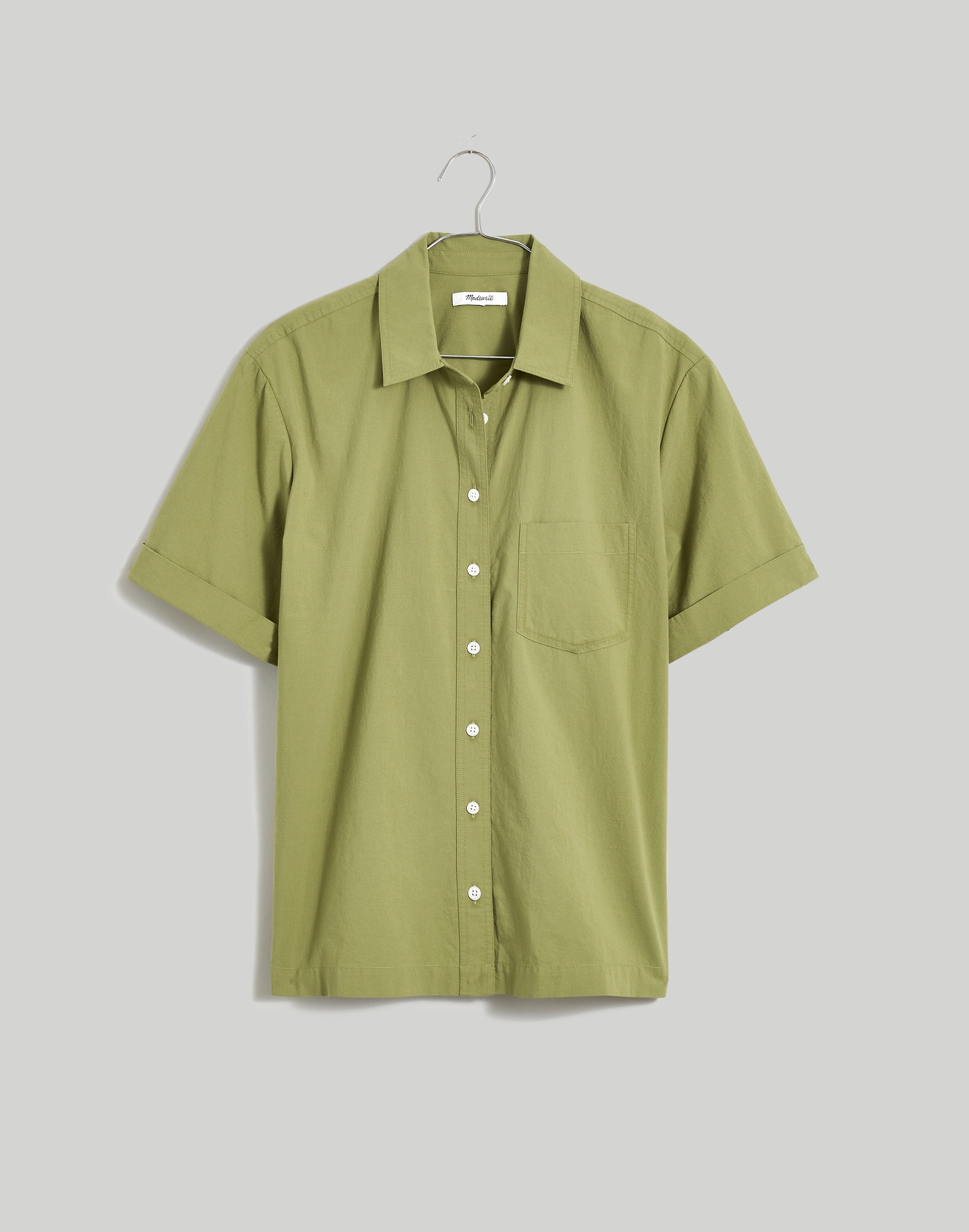Signature Poplin Short-Sleeve Button-Down Shirt