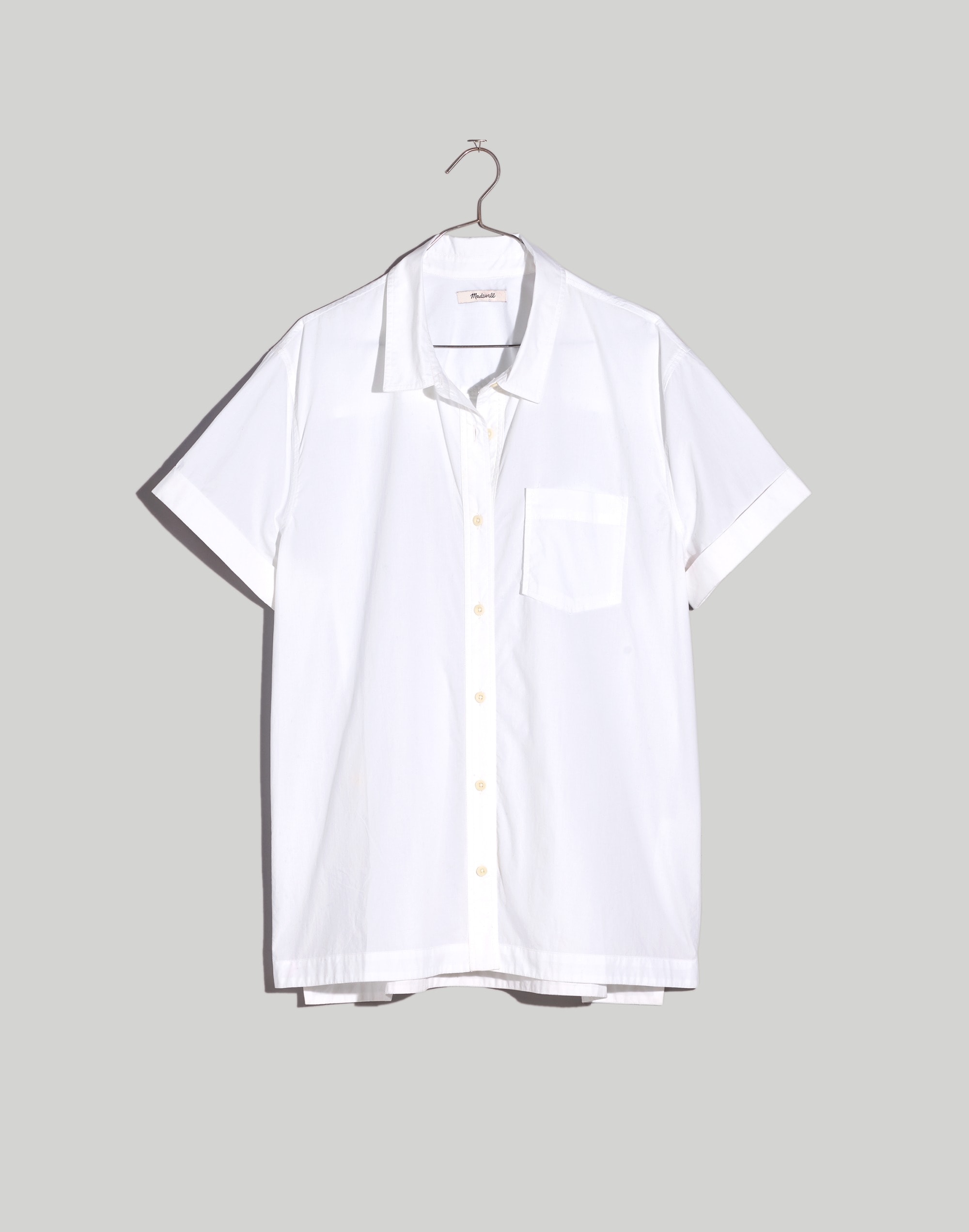 Signature Poplin Short-Sleeve Button-Down Shirt