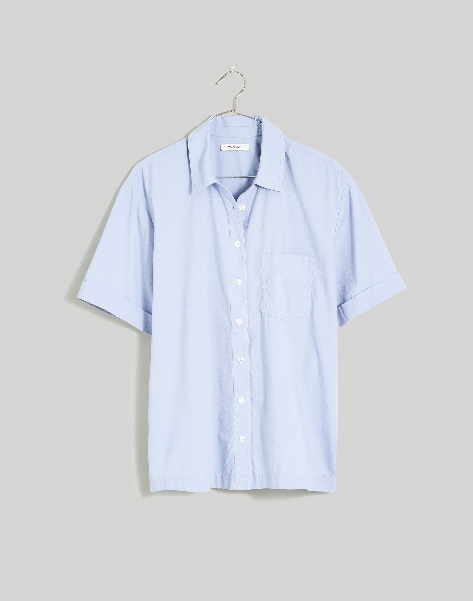 Signature Poplin Short-Sleeve Button-Down Shirt
