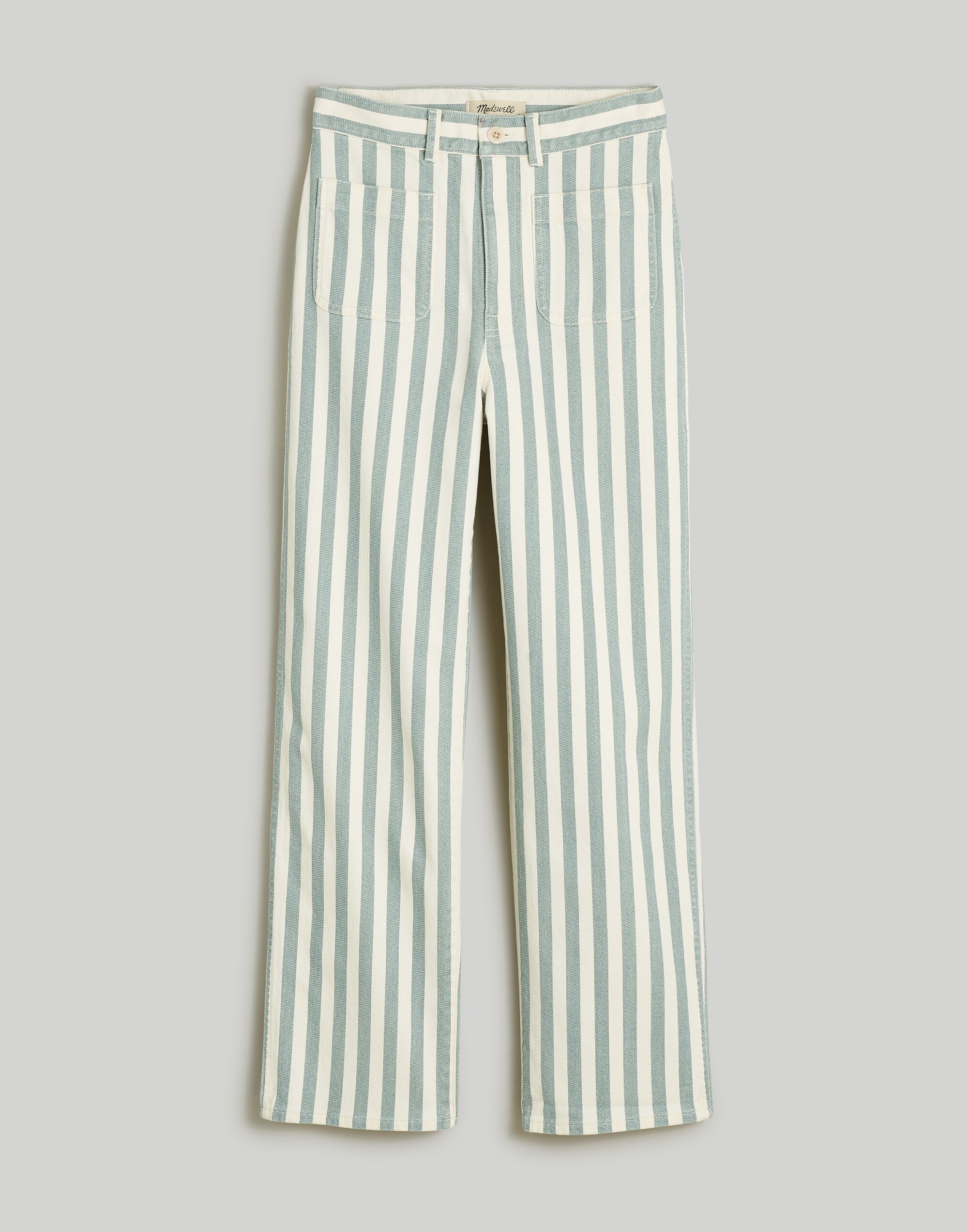Emmett 2.0 Wide-Leg Crop Pants in Stripe: Patch-Pocket Edition