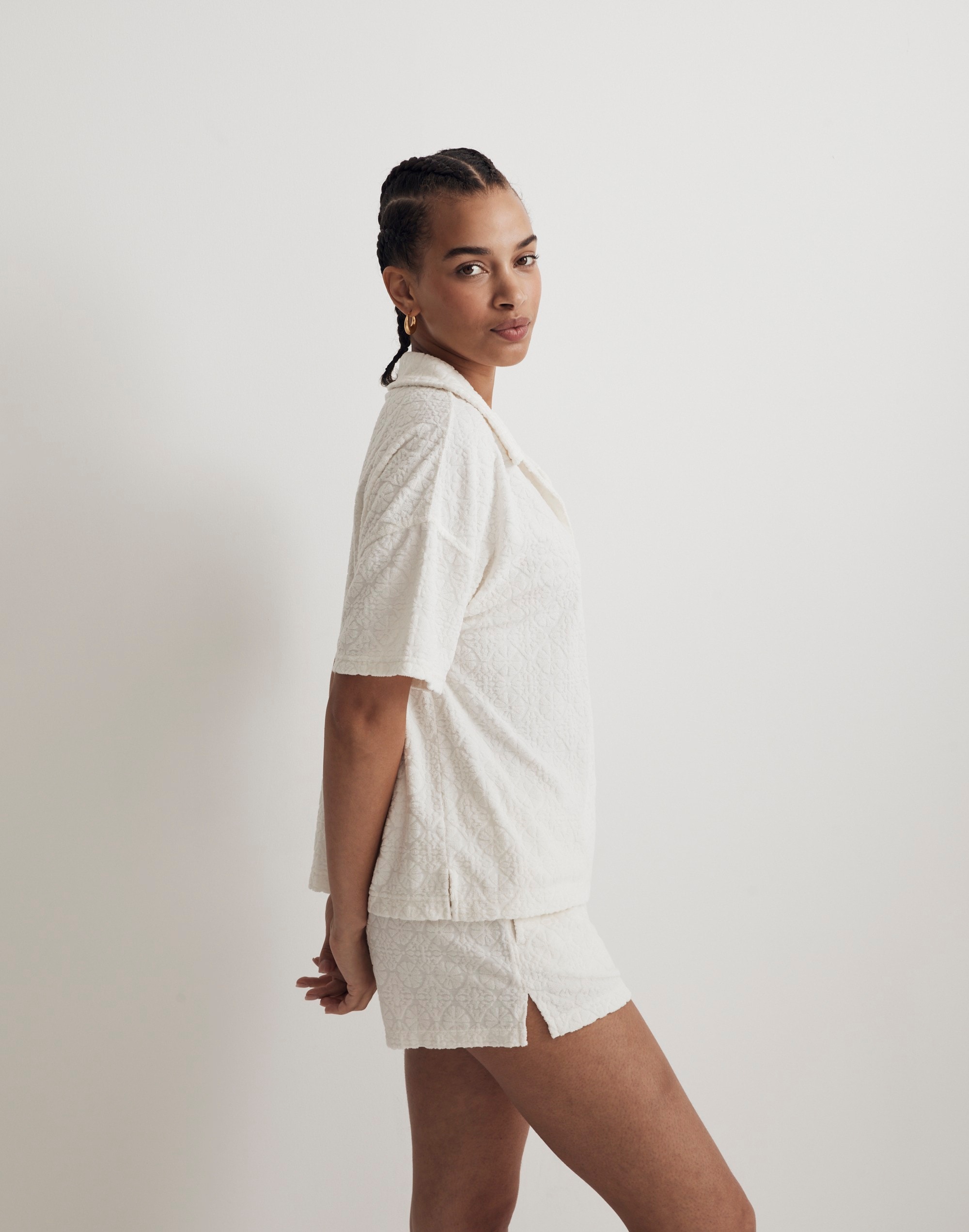 Terry Jacquard Polo Shirt