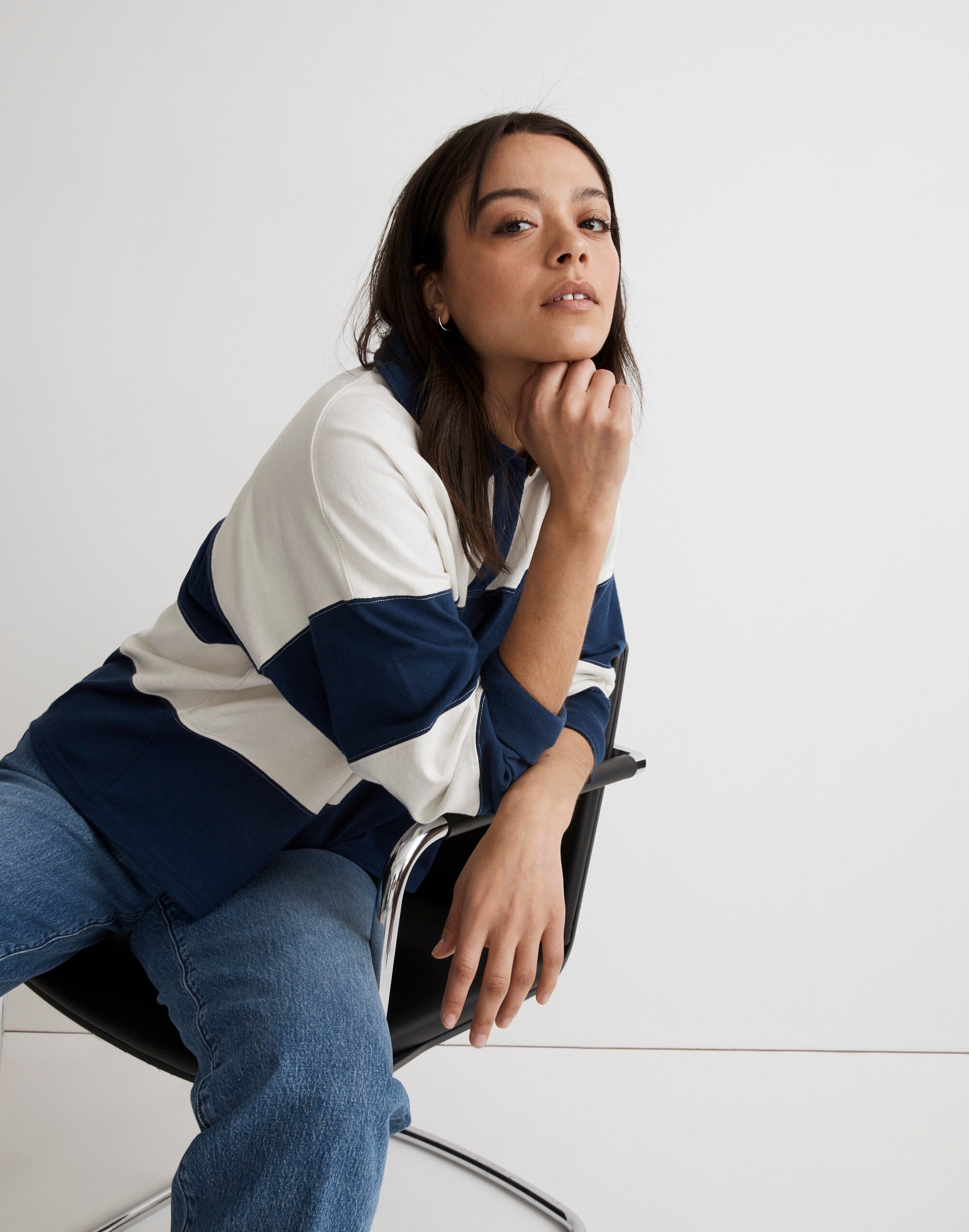 Striped Rugby Polo Shirt