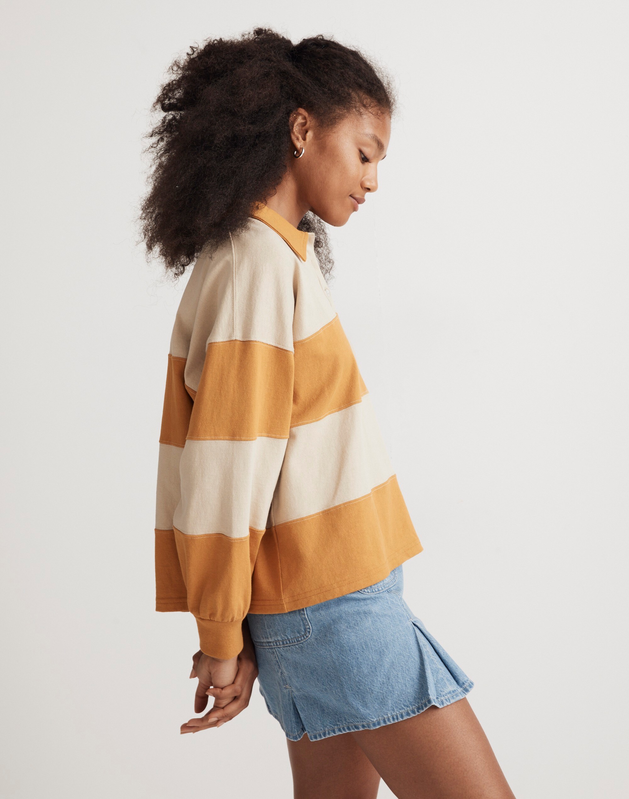 Striped Rugby Polo Shirt