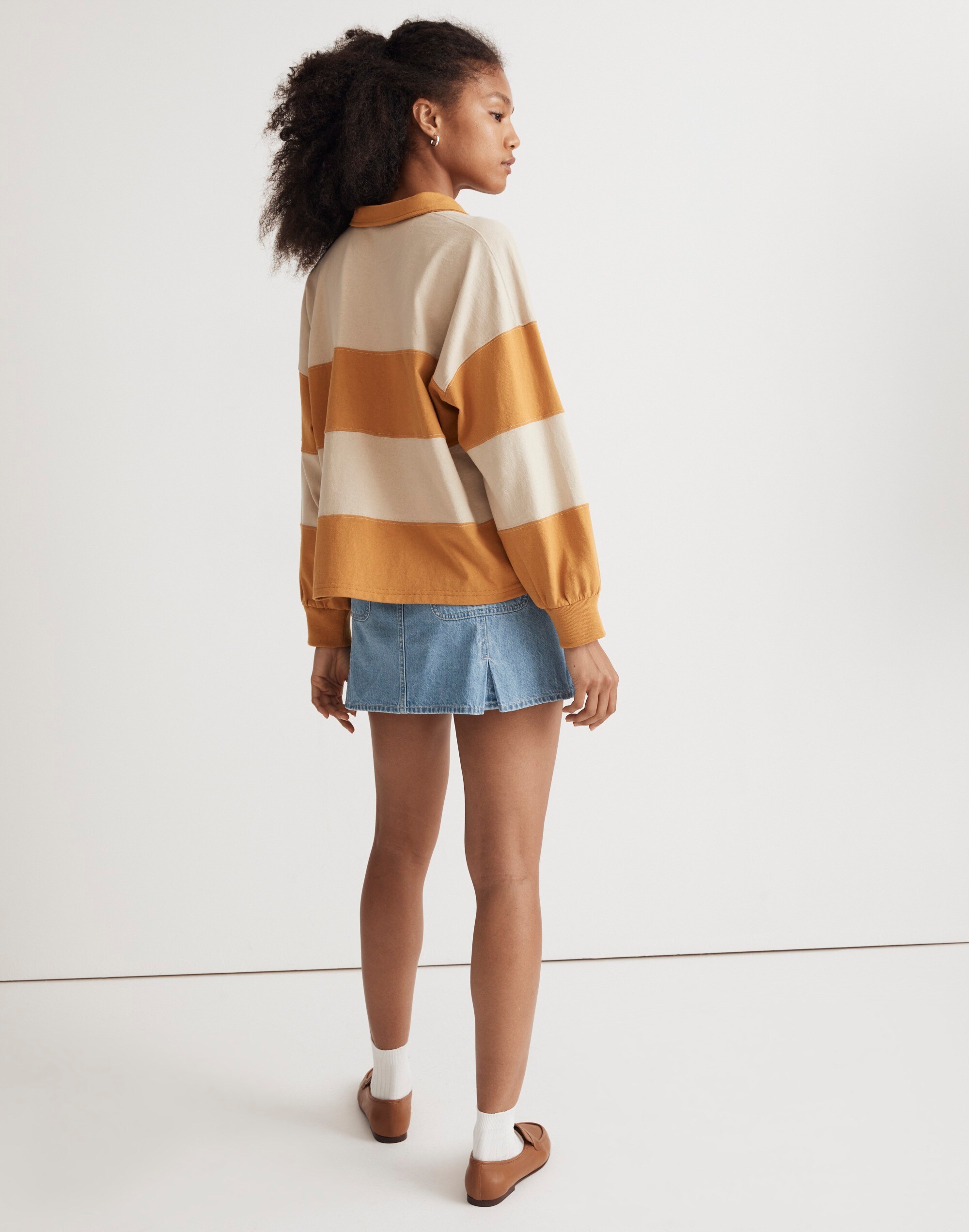 Striped Rugby Polo Shirt