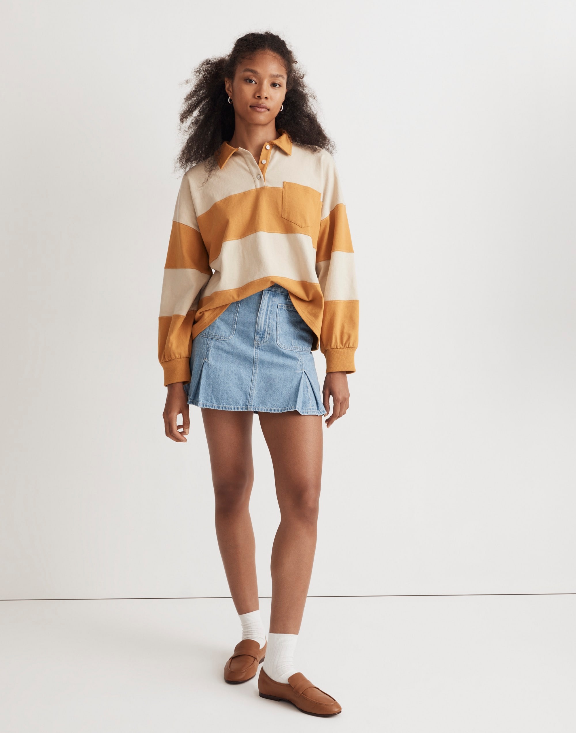 Striped Rugby Polo Shirt