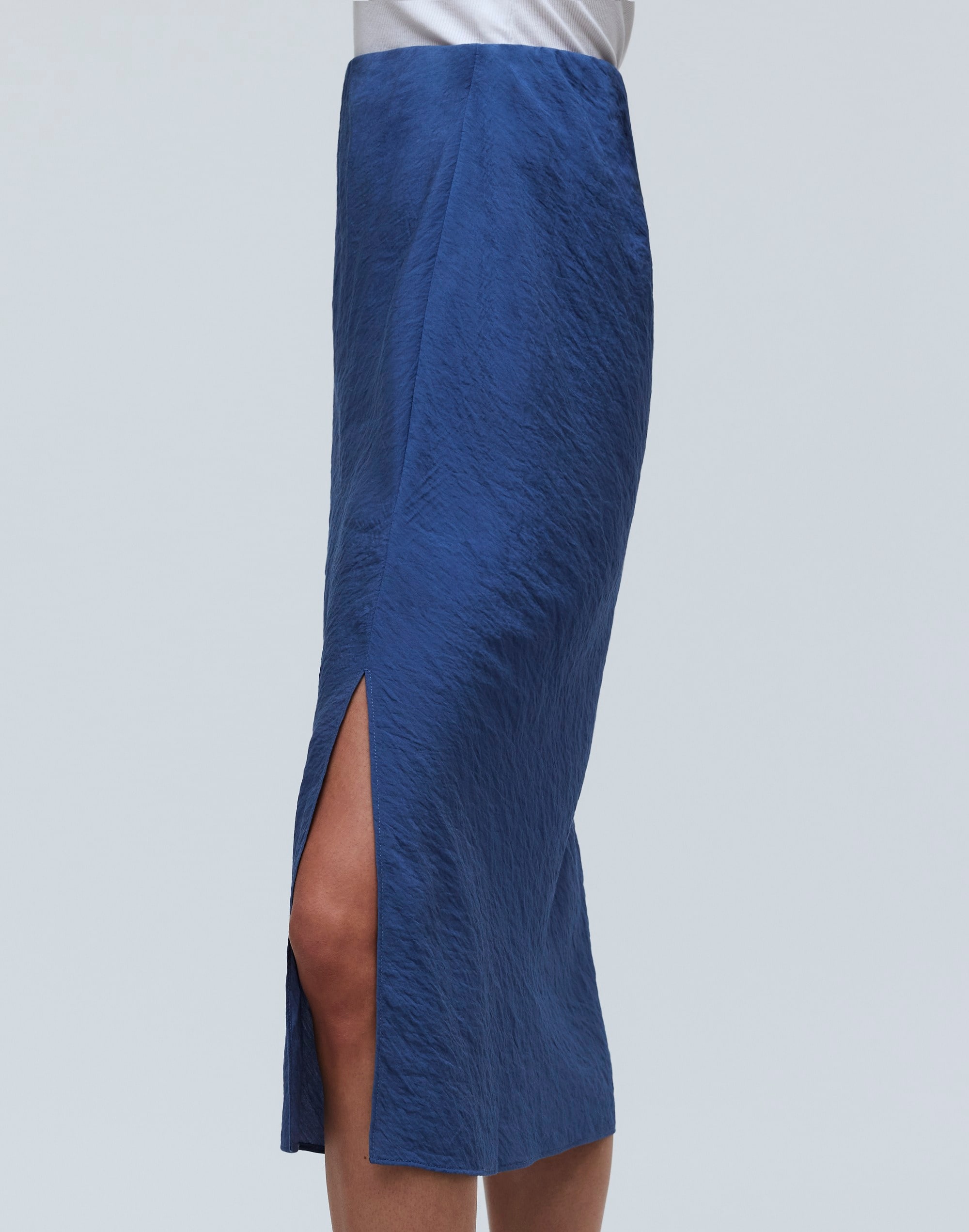 The Layton Midi Slip Skirt in curfew image 5