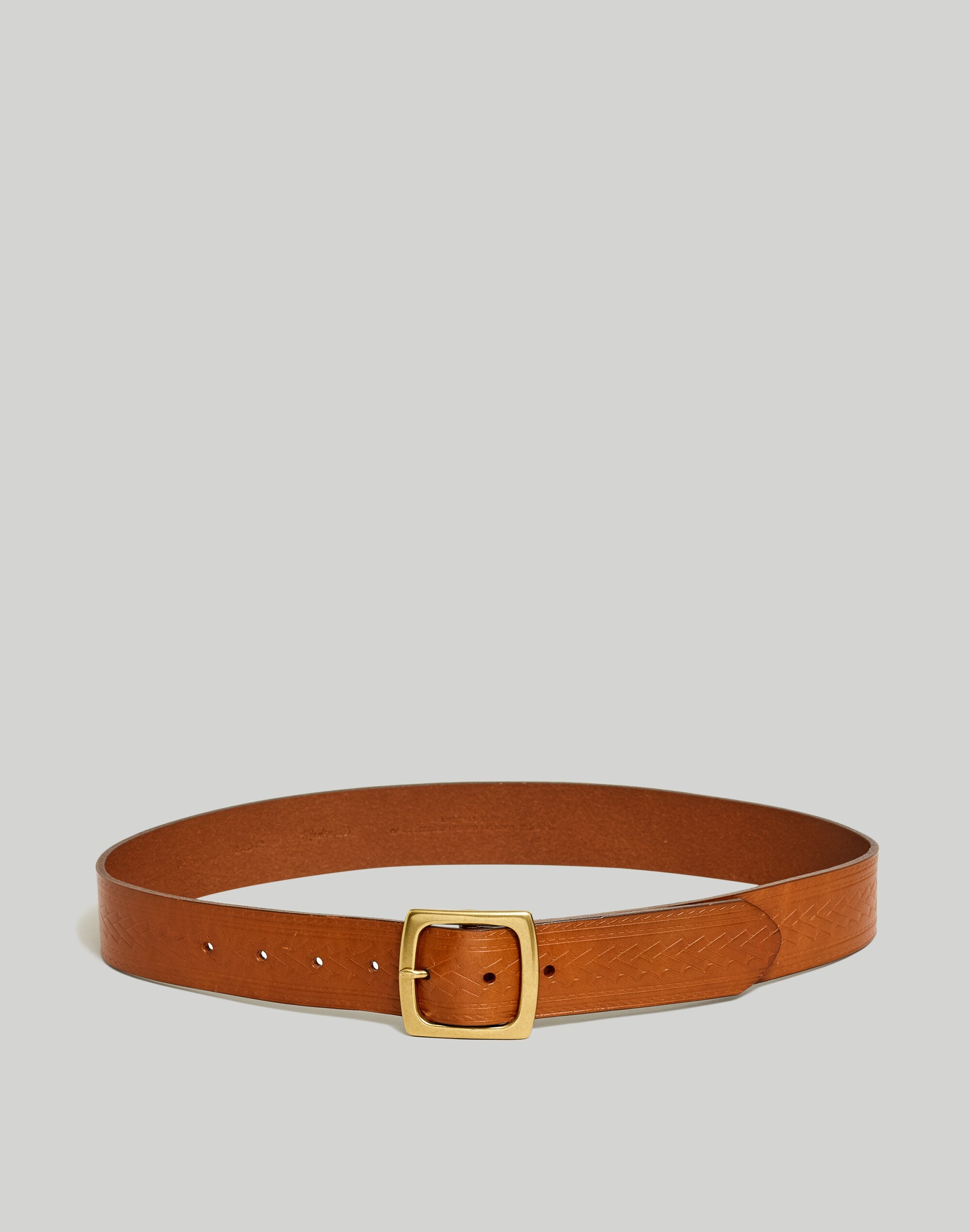 Western Embossed Leather Belt