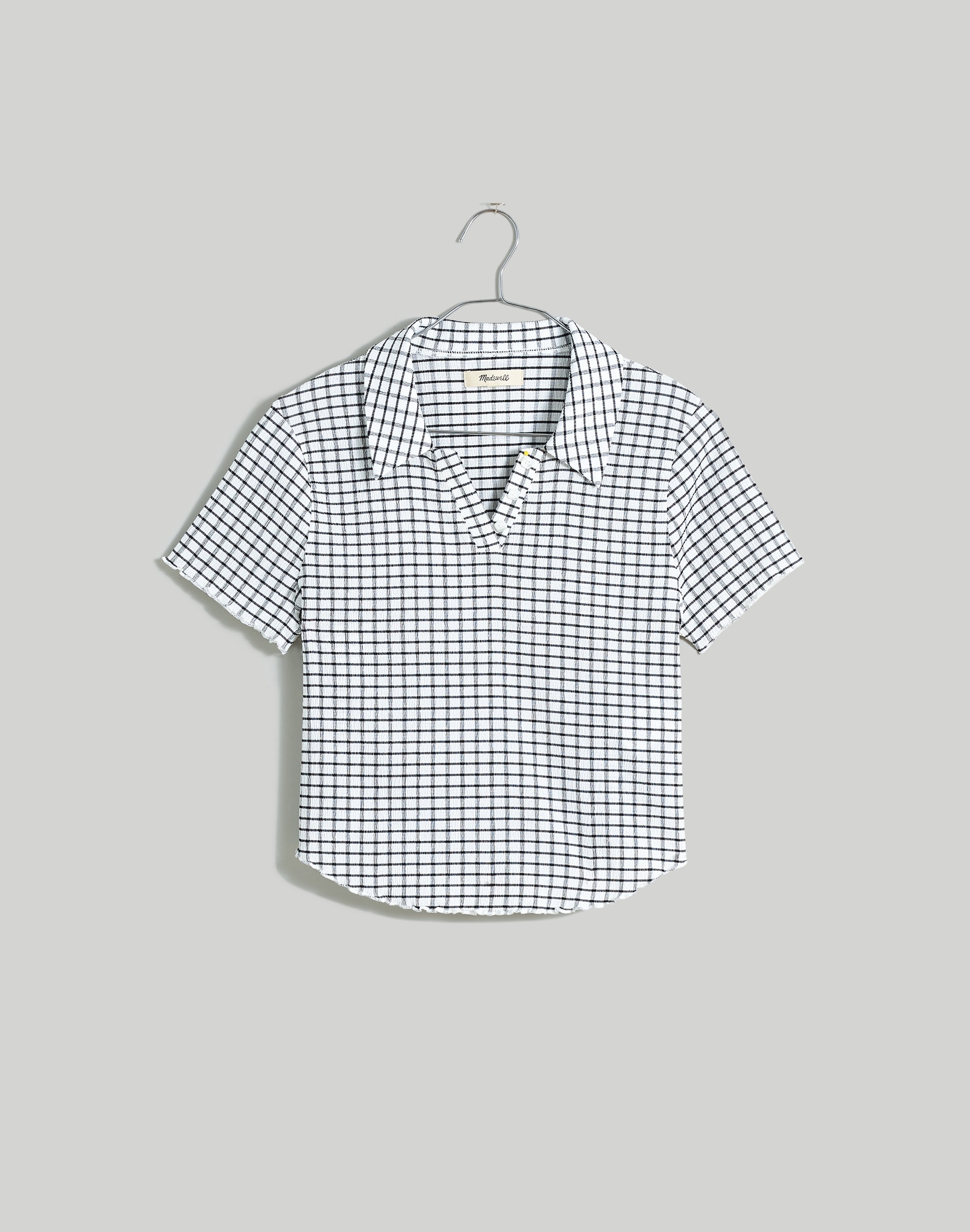 Crinkle Polo Crop Tee