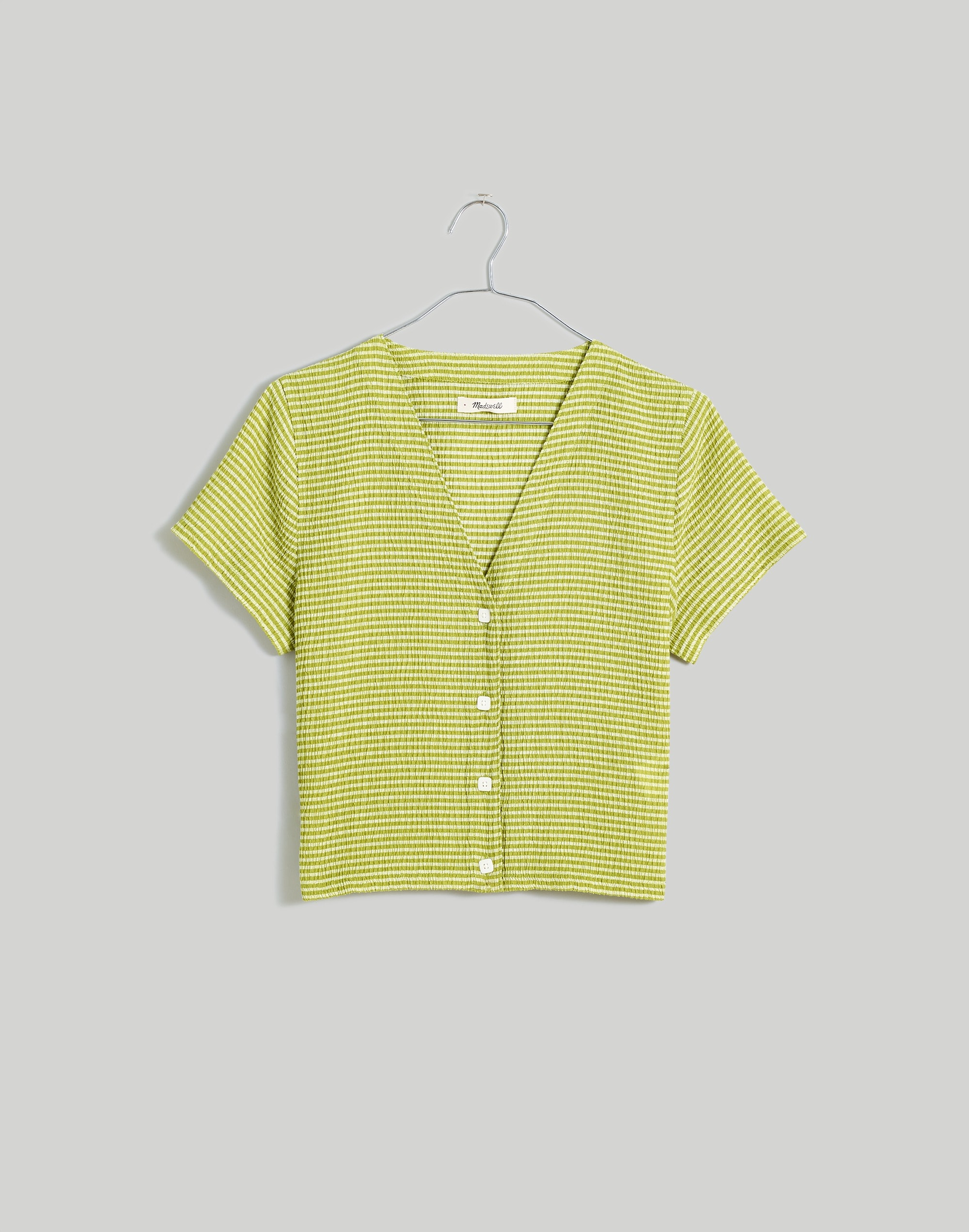 Button-Front Crop Cardigan