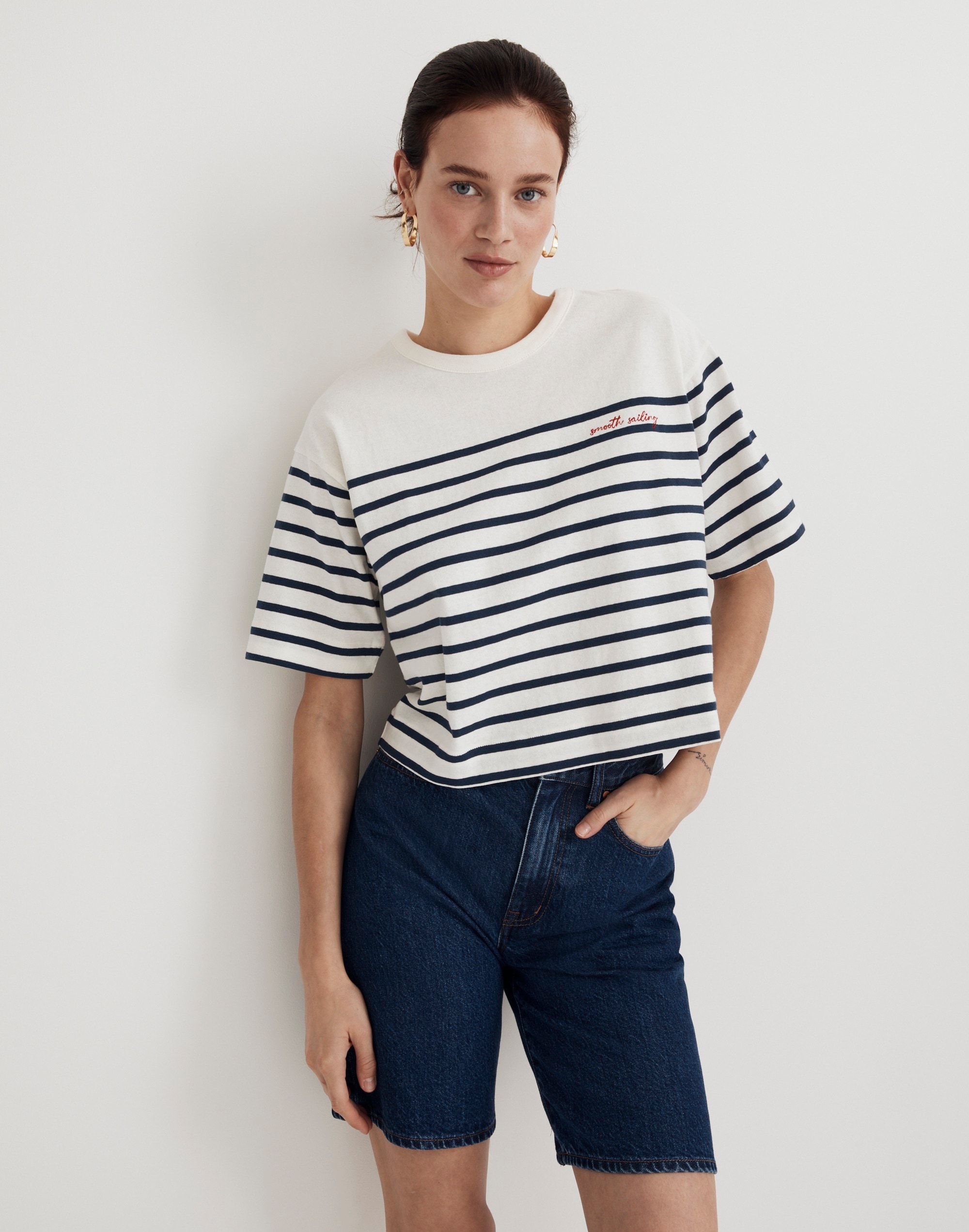 Smooth Sailing Embroidered Tee