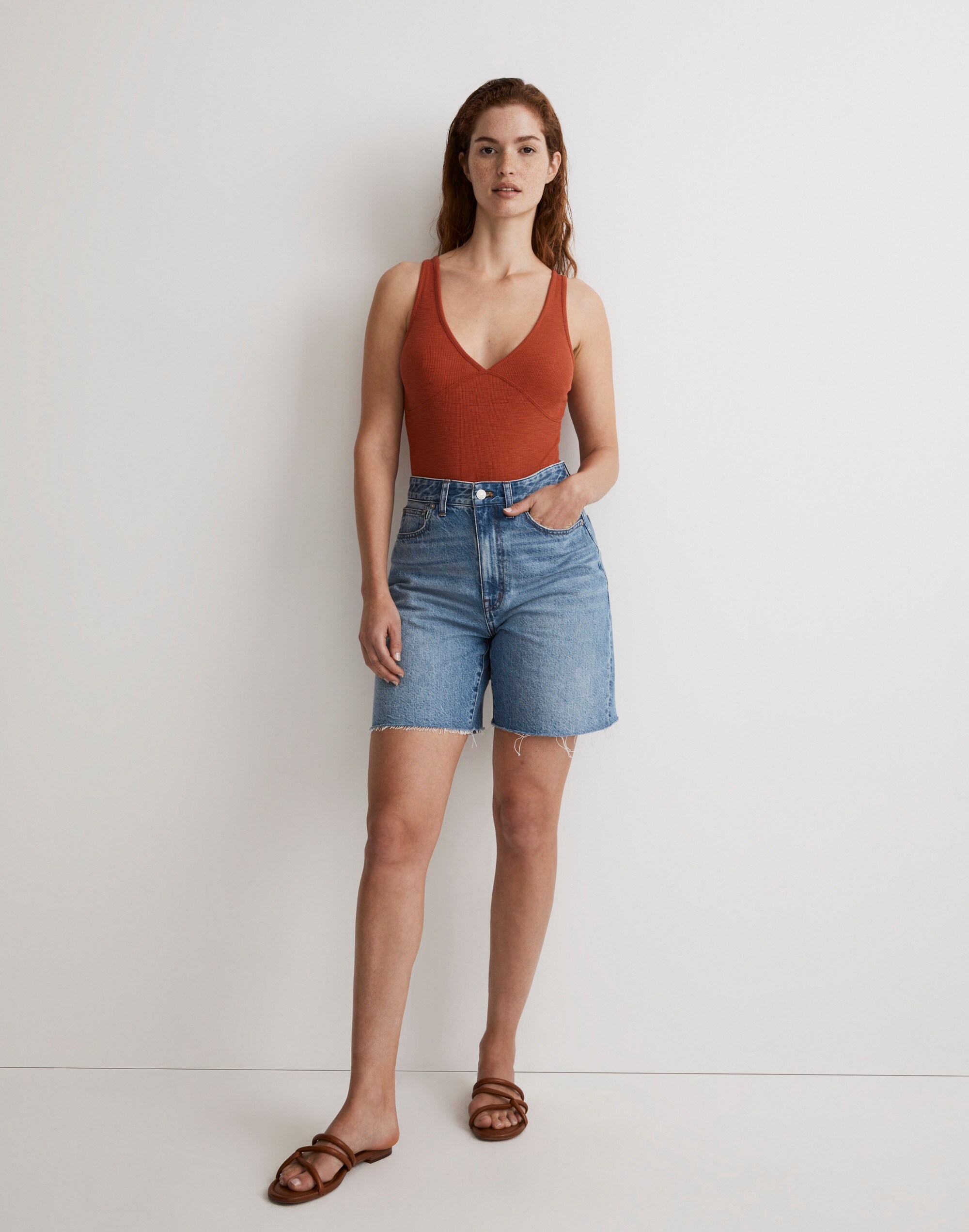 deep v-neck thong bodysuit