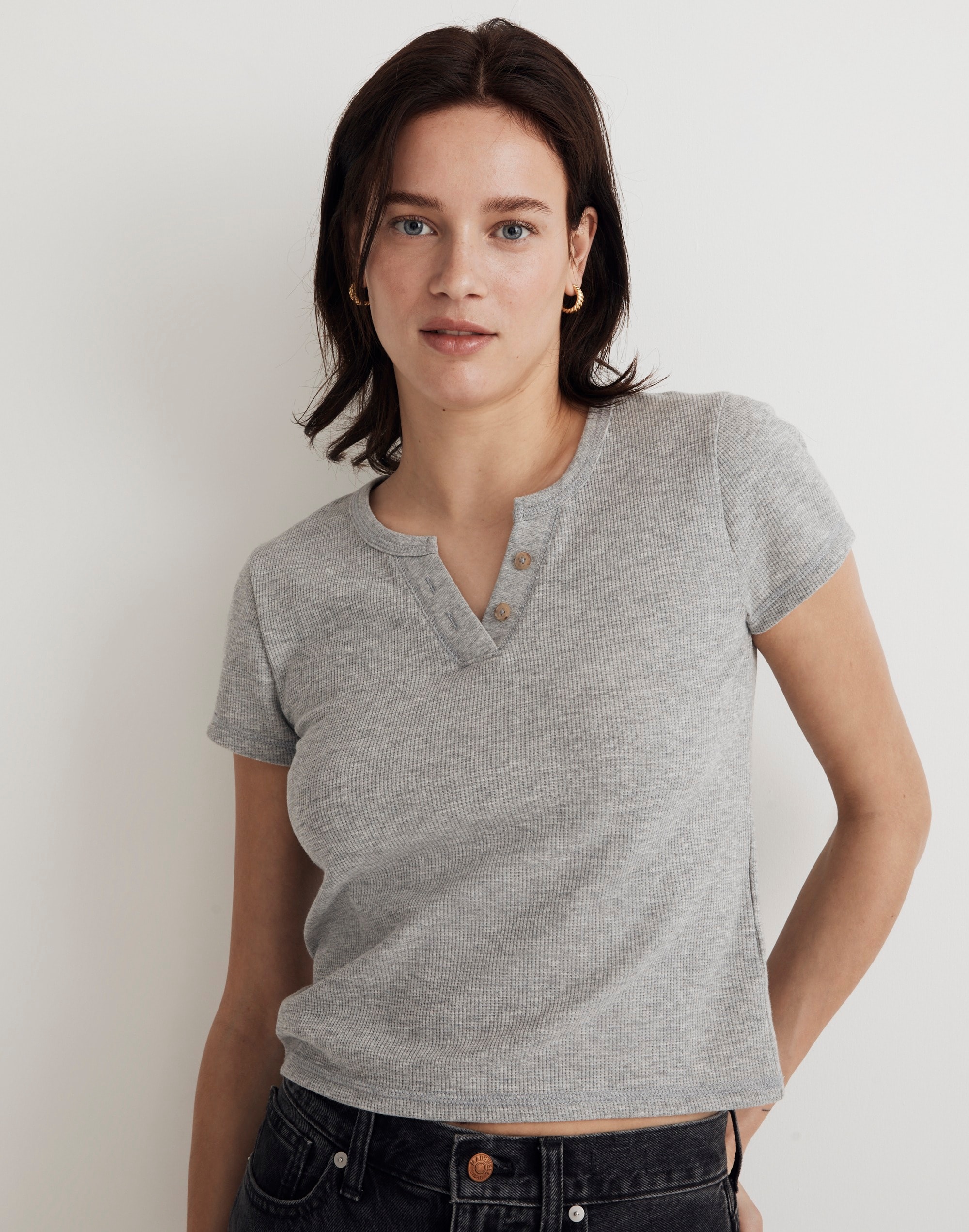 Split-Neck Henley Tee