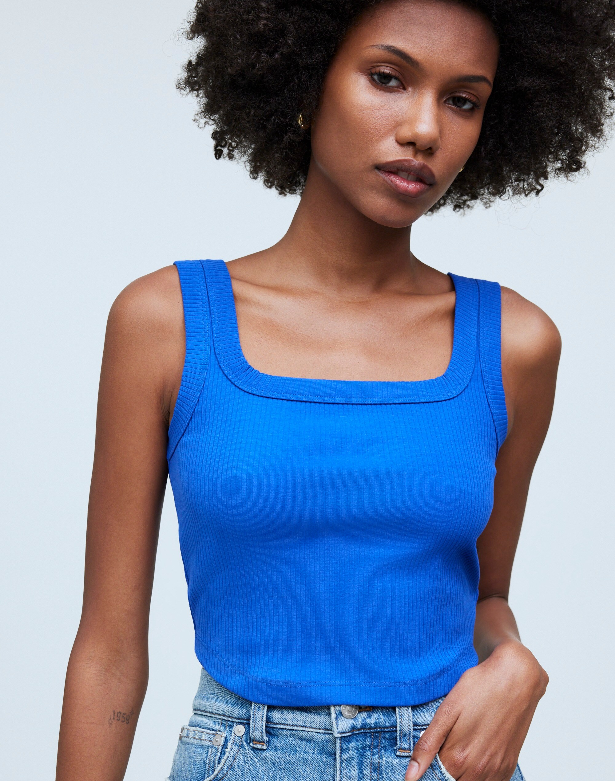 The Tailored Crop Tank in Sleekhold