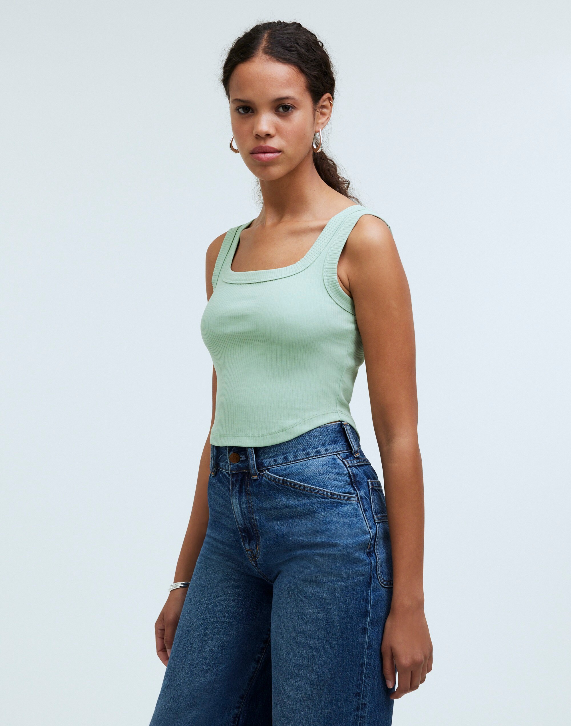 The Tailored Crop Tank in Sleekhold