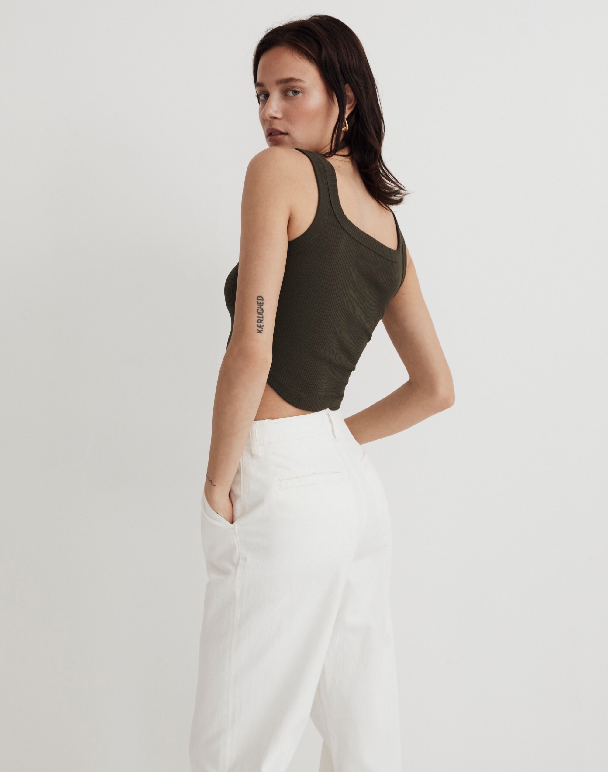 The Tailored Crop Tank in Sleekhold