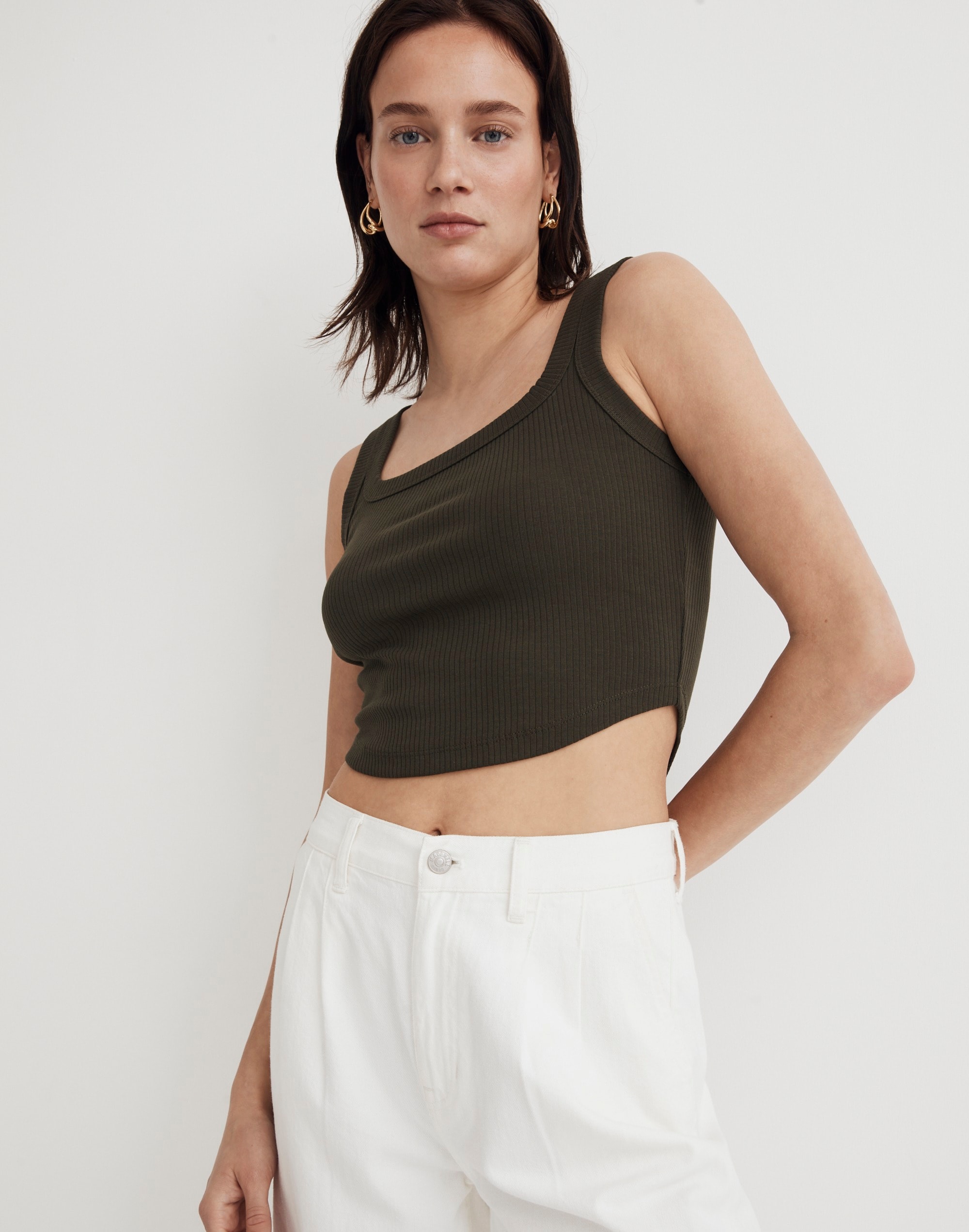 The Tailored Crop Tank in Sleekhold