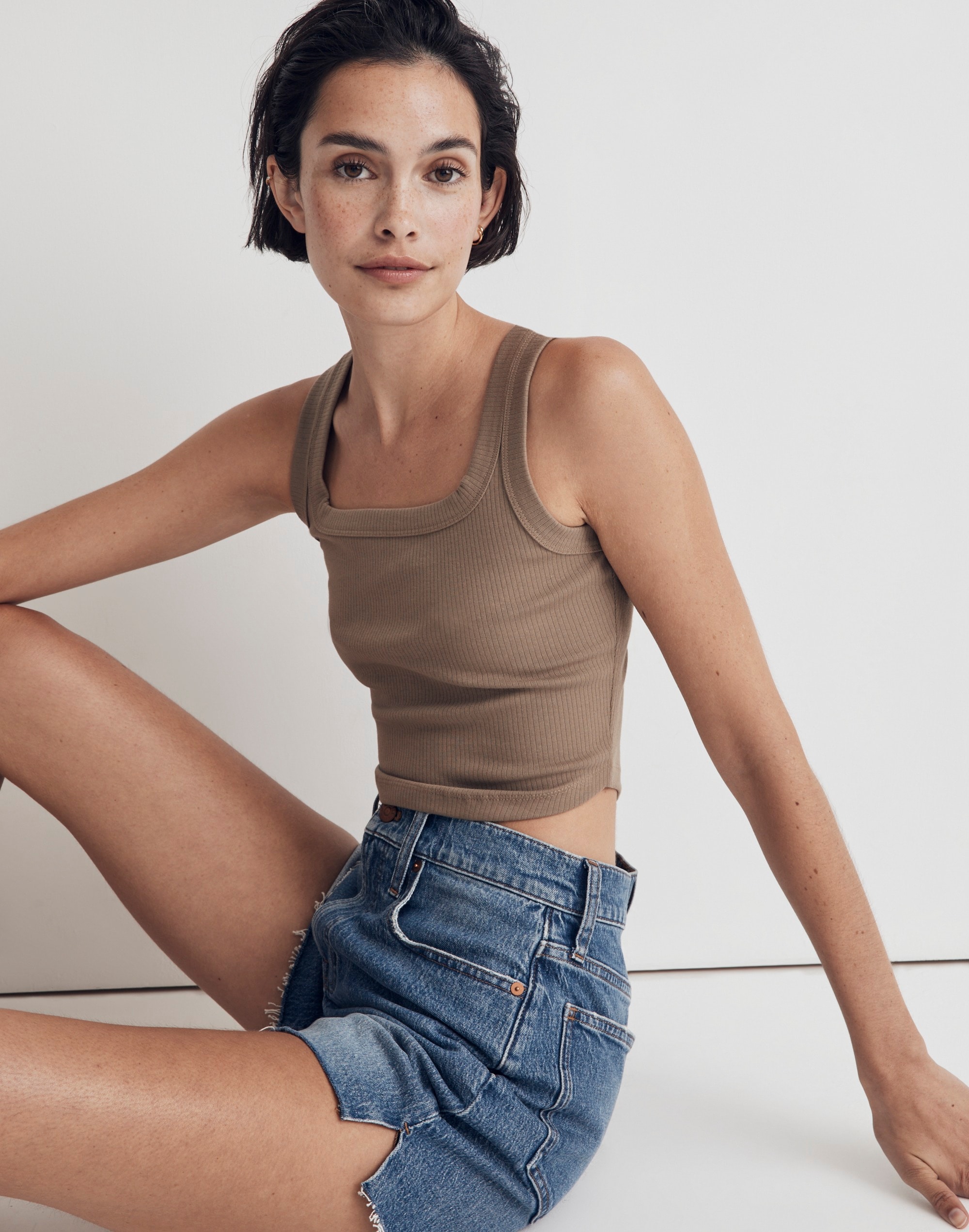 The Tailored Crop Tank in Sleekhold