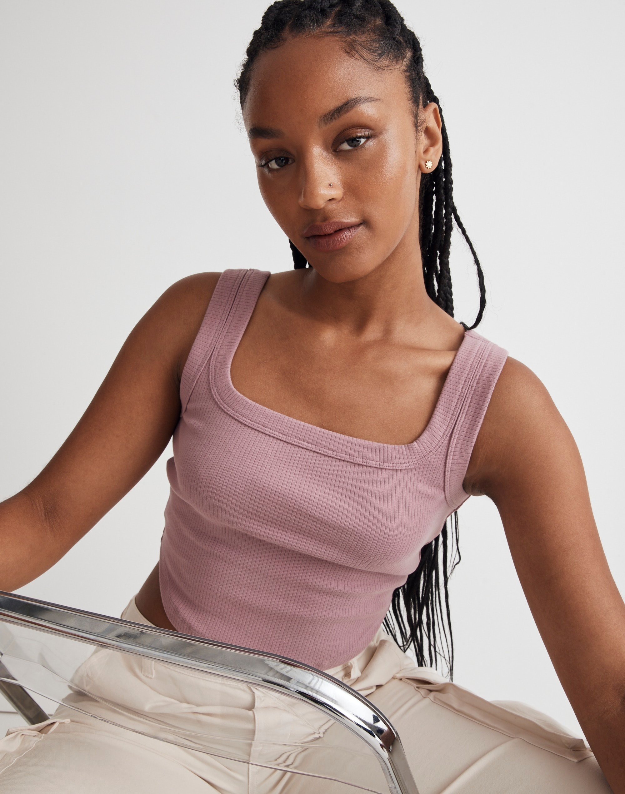 The Tailored Crop Tank in Sleekhold