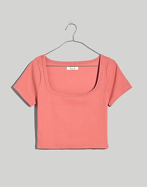 Square-Neck Crop Tee in Sleekhold