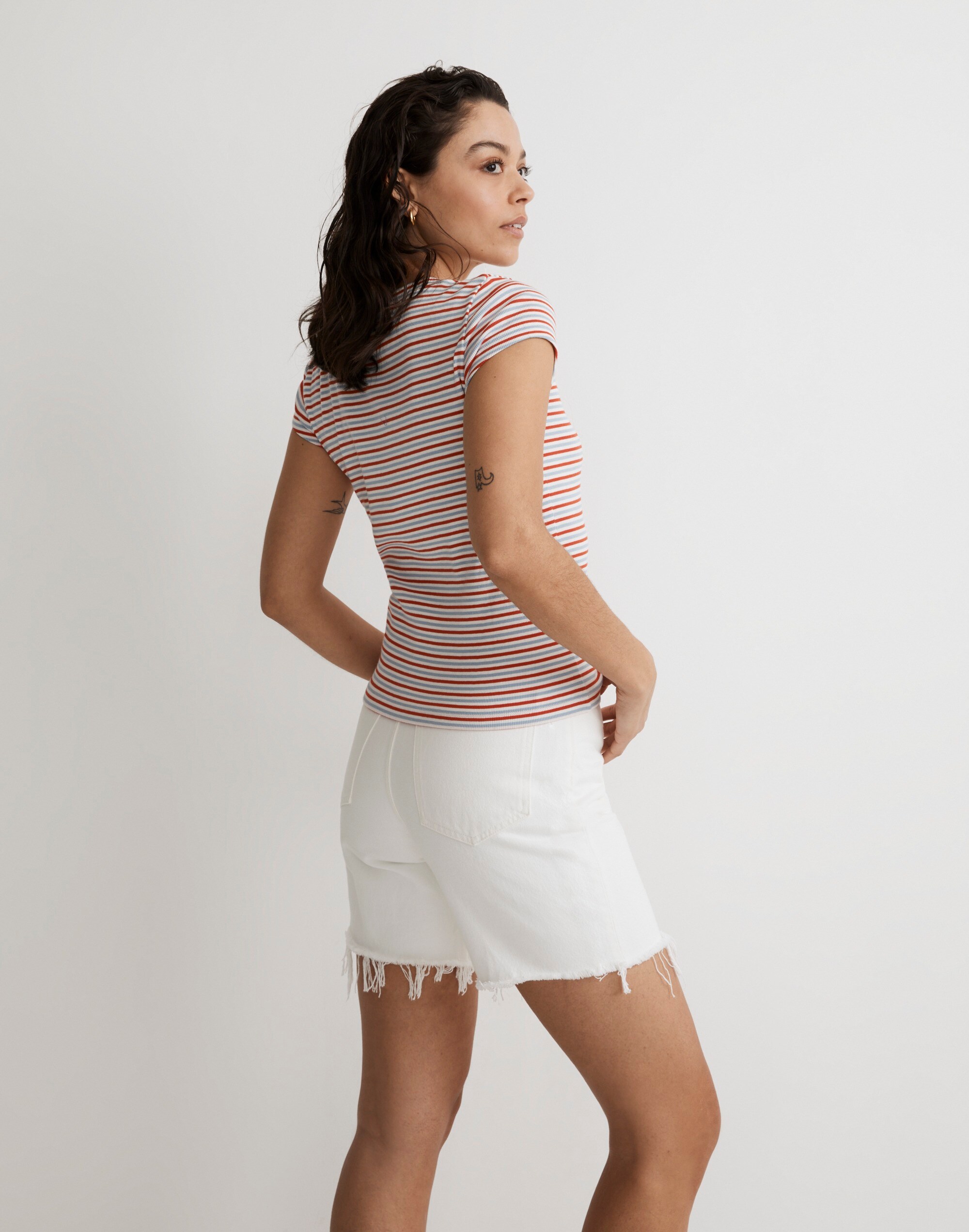 Brightside Tee in Darren Stripe