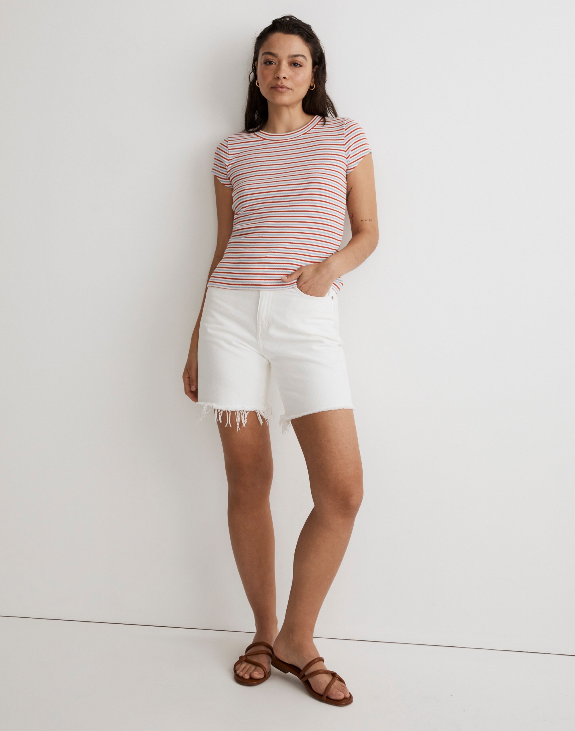 Brightside Tee in Darren Stripe