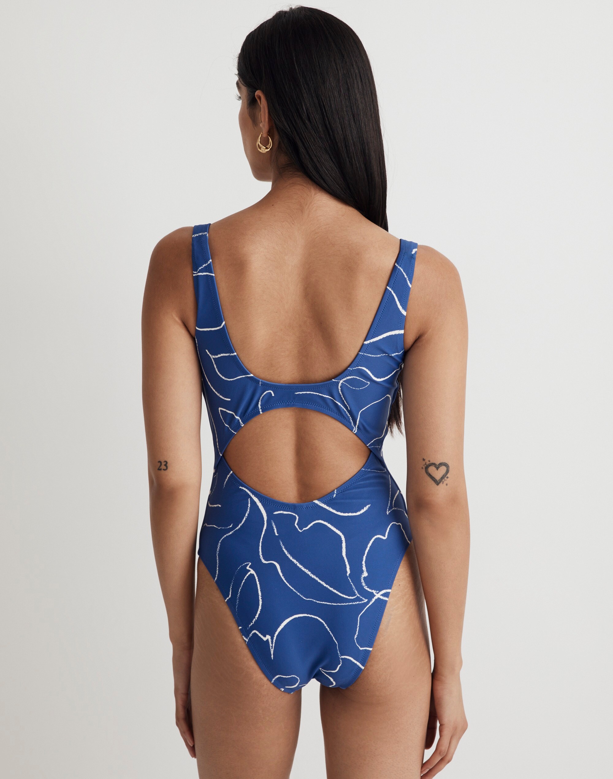 Square-Neck Tank One-Piece Swimsuit