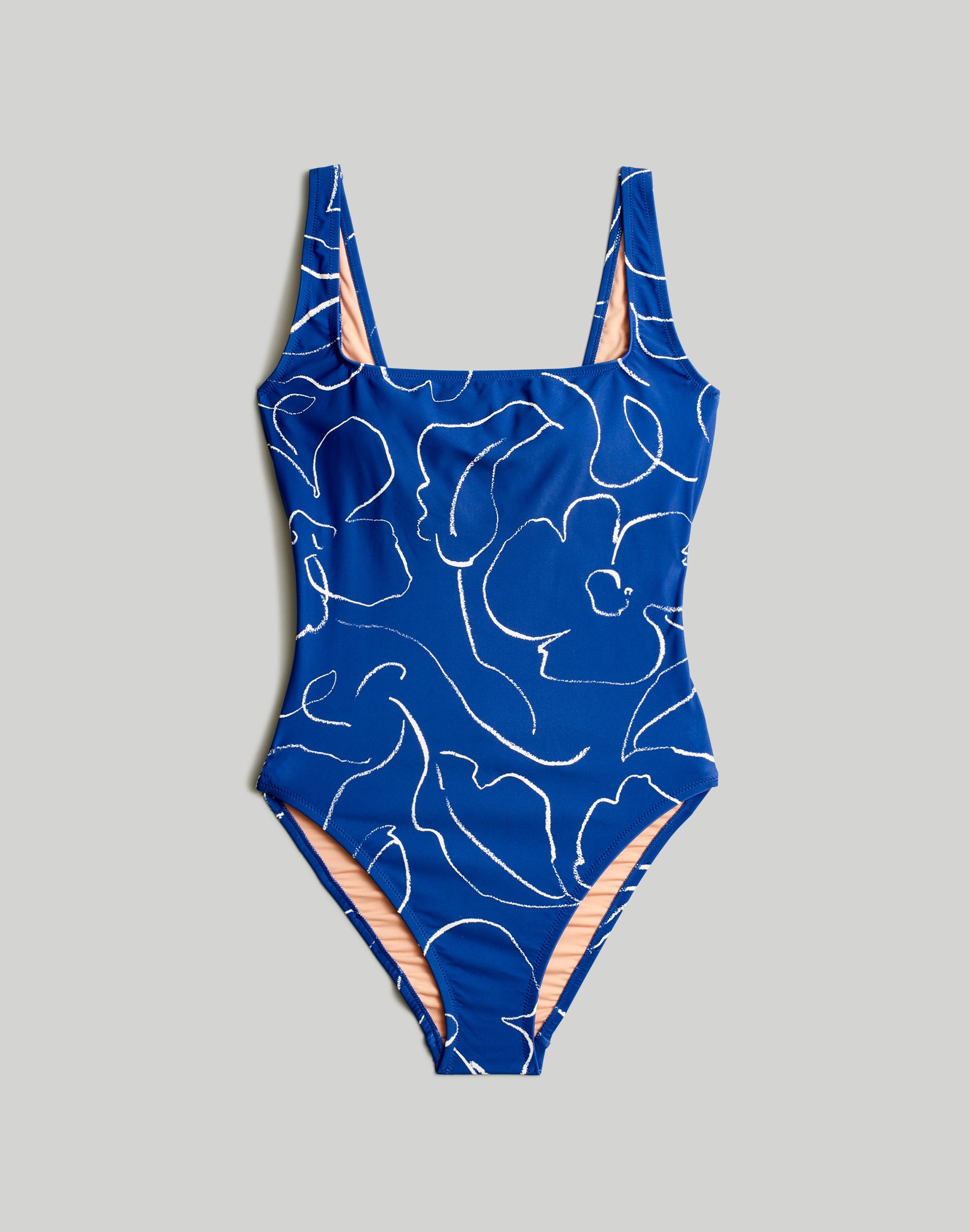 Square-Neck Tank One-Piece Swimsuit
