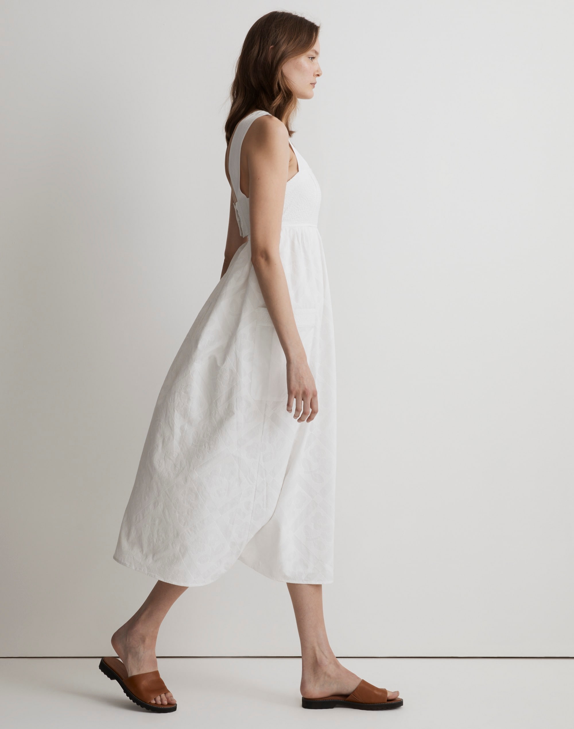 Cutout-Back Empire Midi Dress