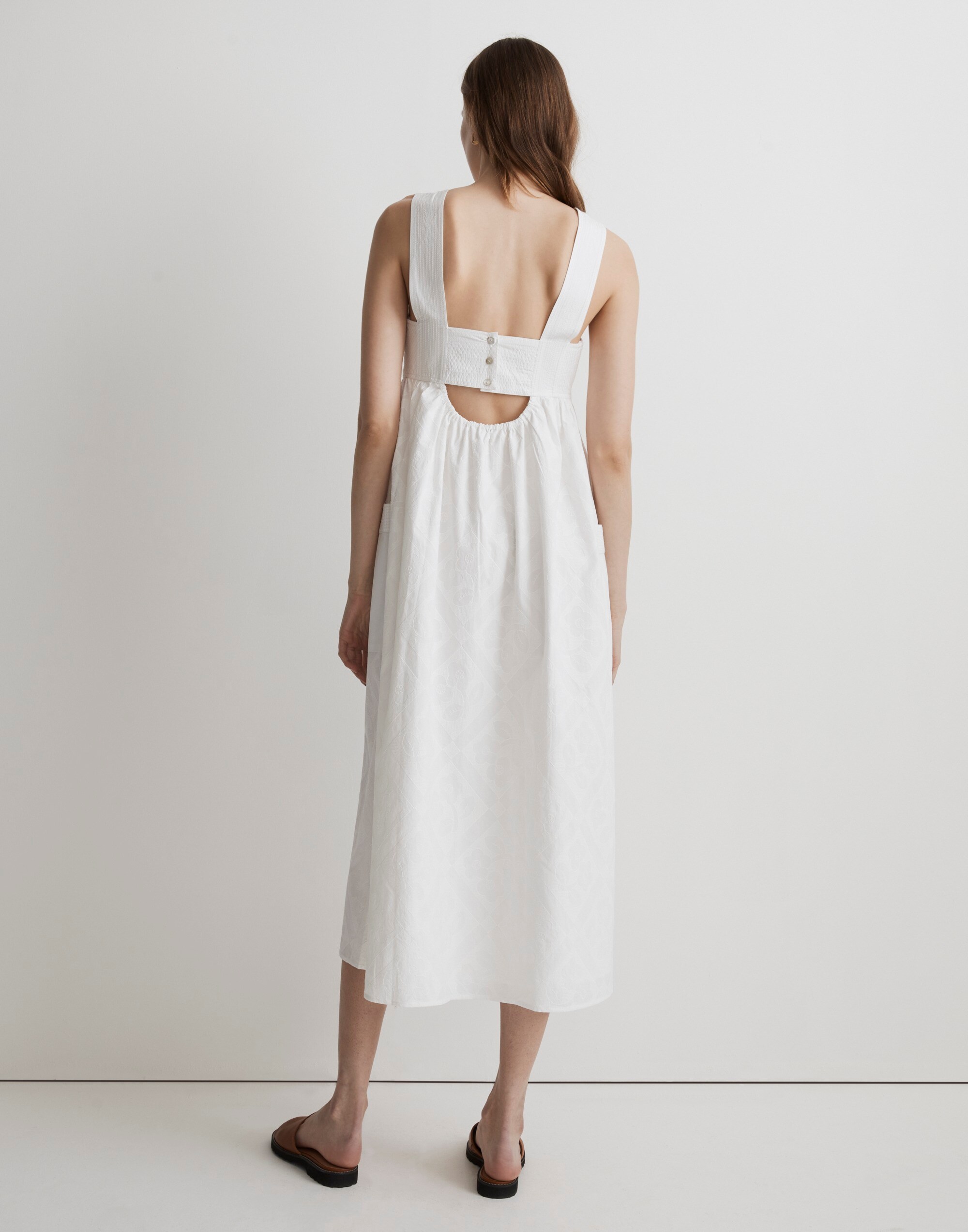 Cutout-Back Empire Midi Dress