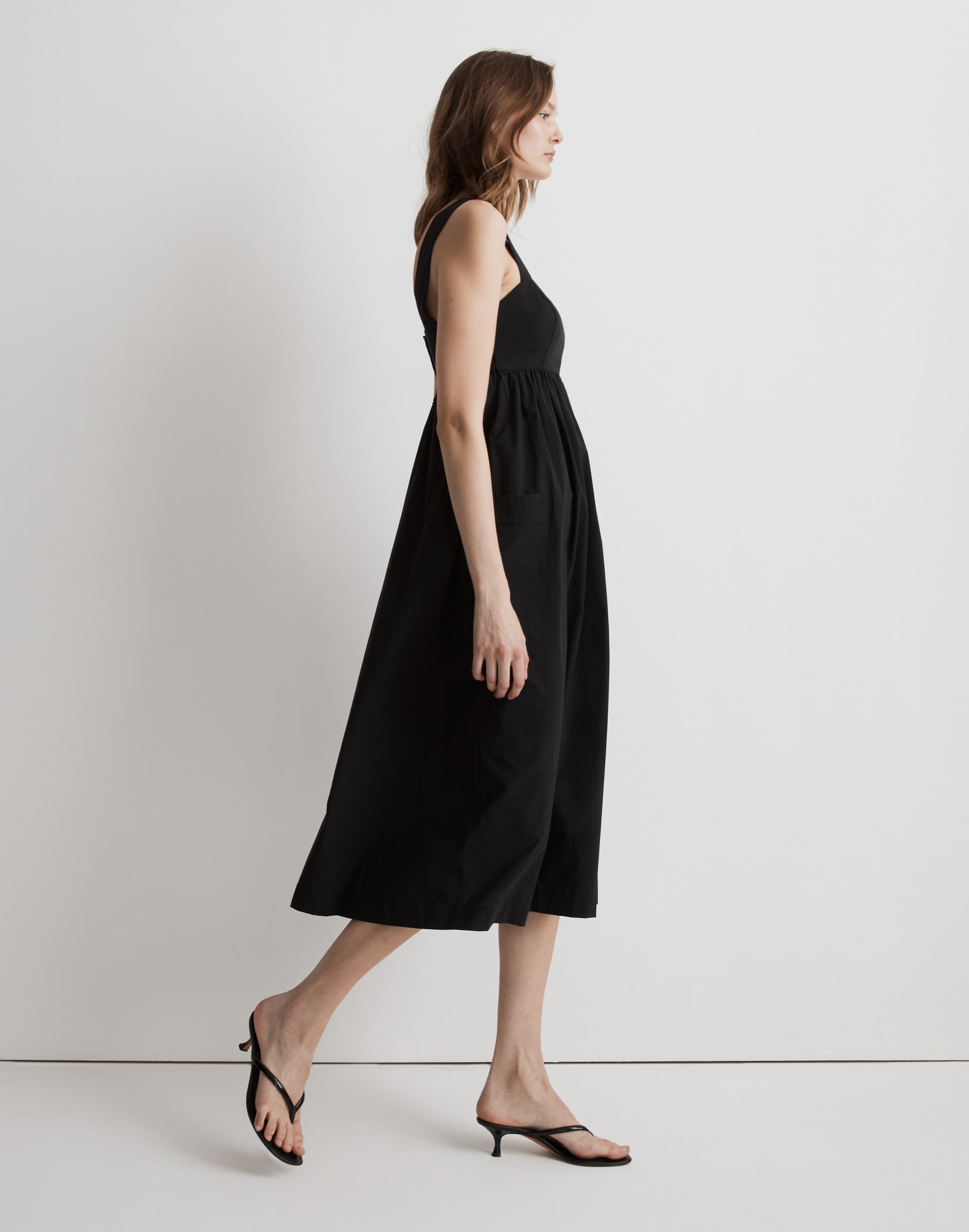 madewell cut out dress Cutout-Back Empire Midi Dress