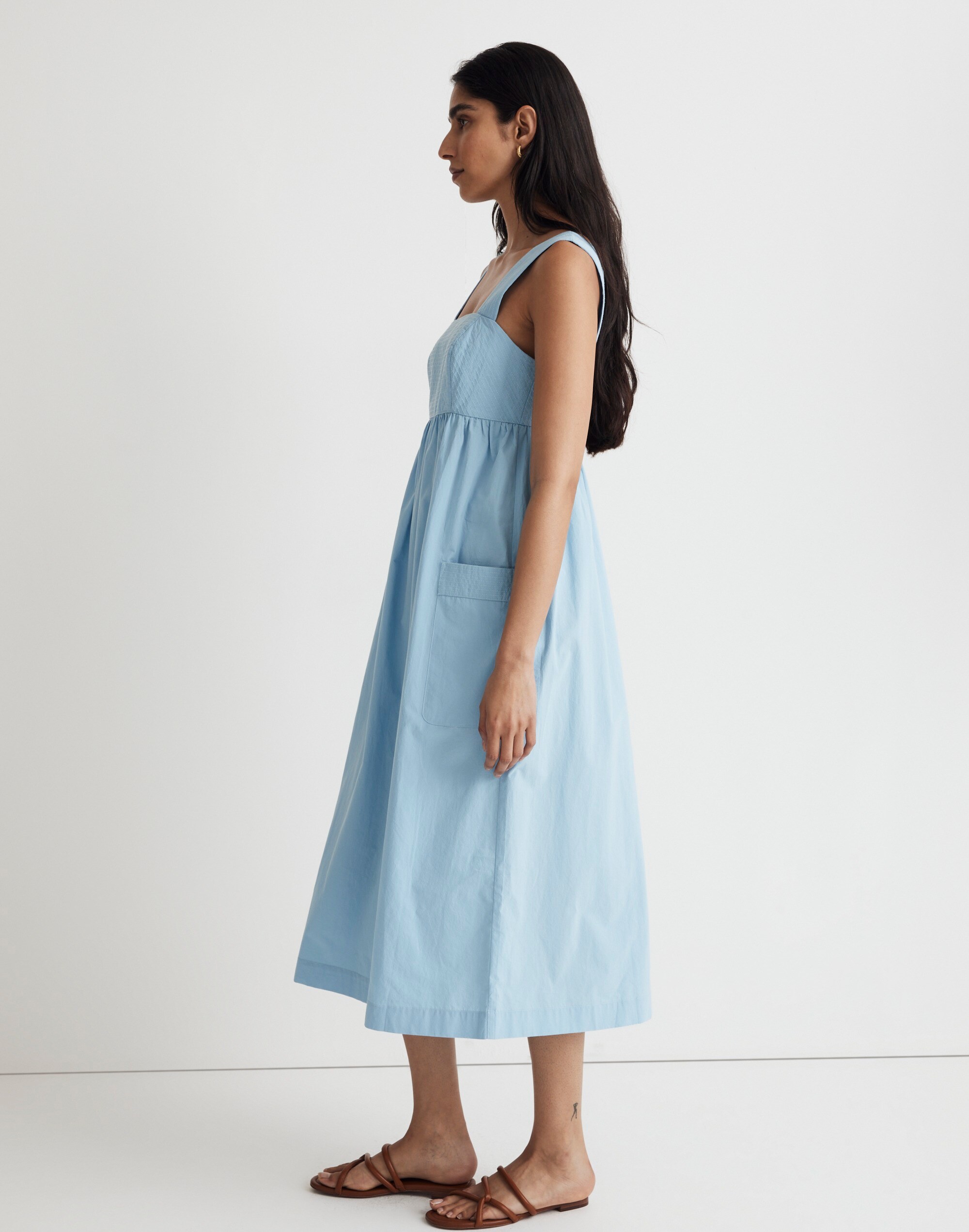 Cutout-Back Empire Midi Dress