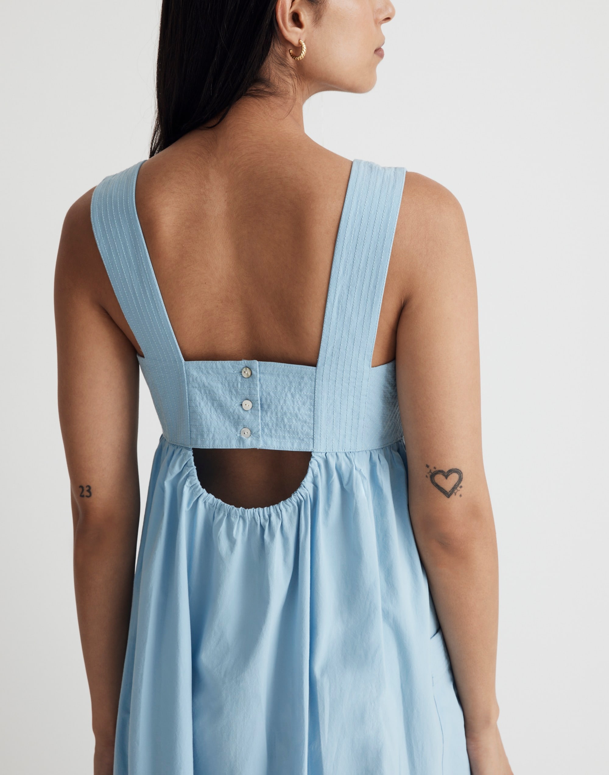 Cutout-Back Empire Midi Dress