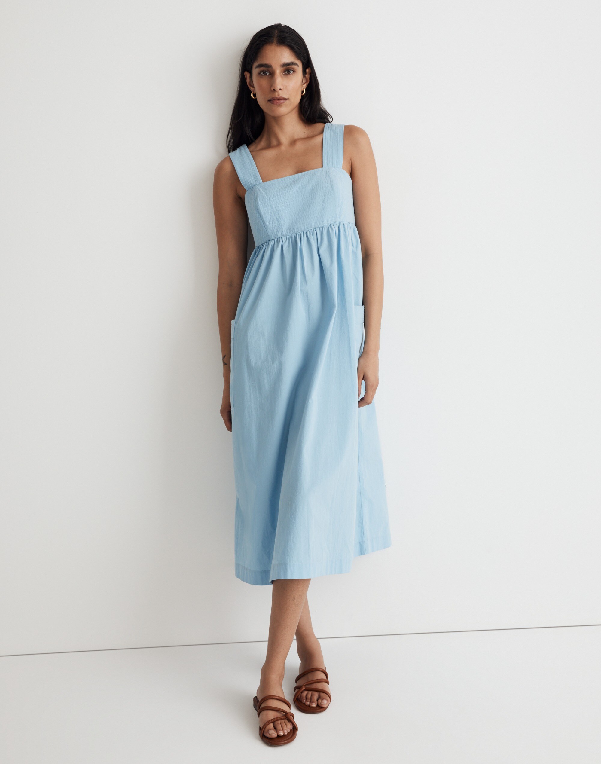 Cutout-Back Empire Midi Dress