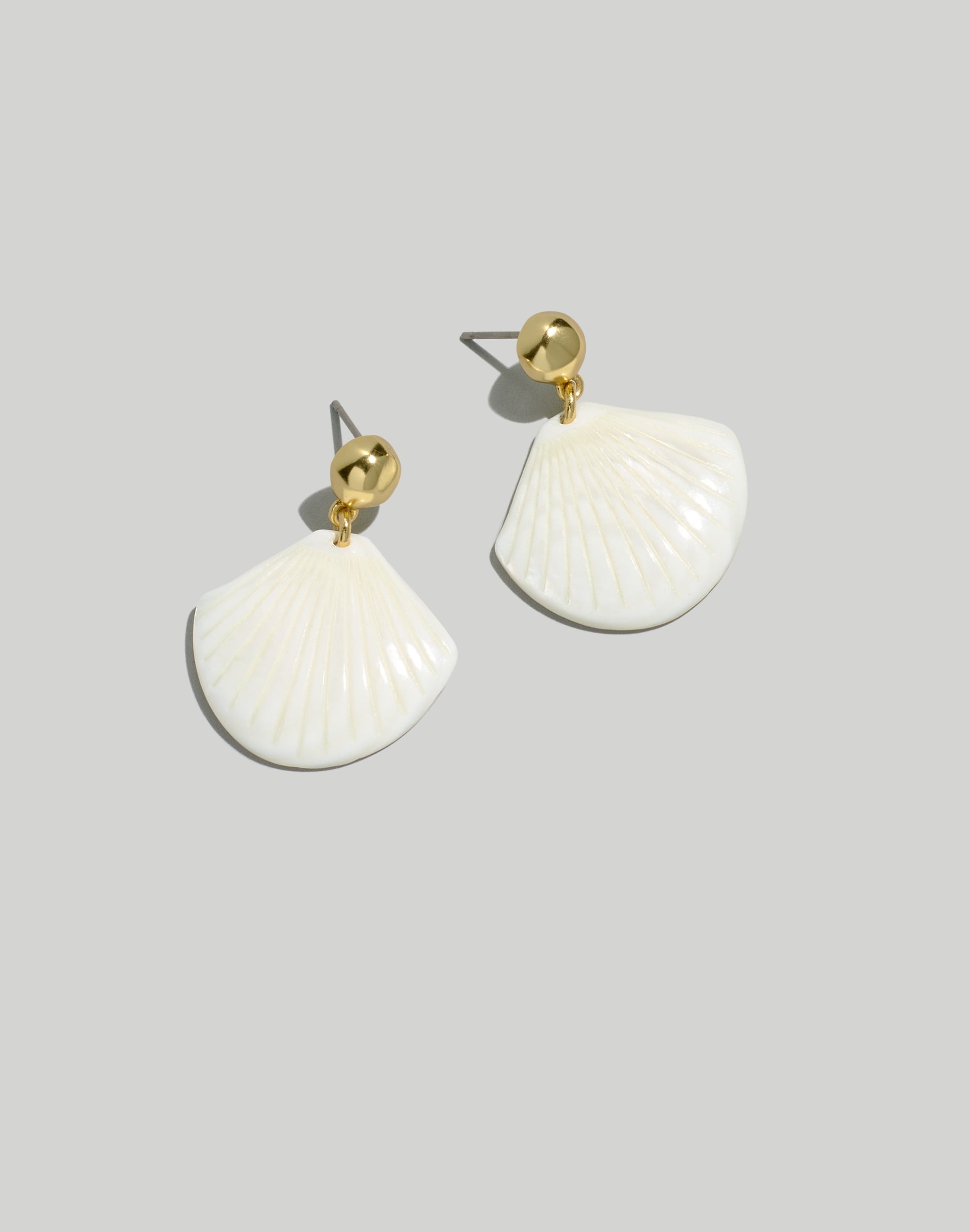 Enamel Shell Statement Earrings
