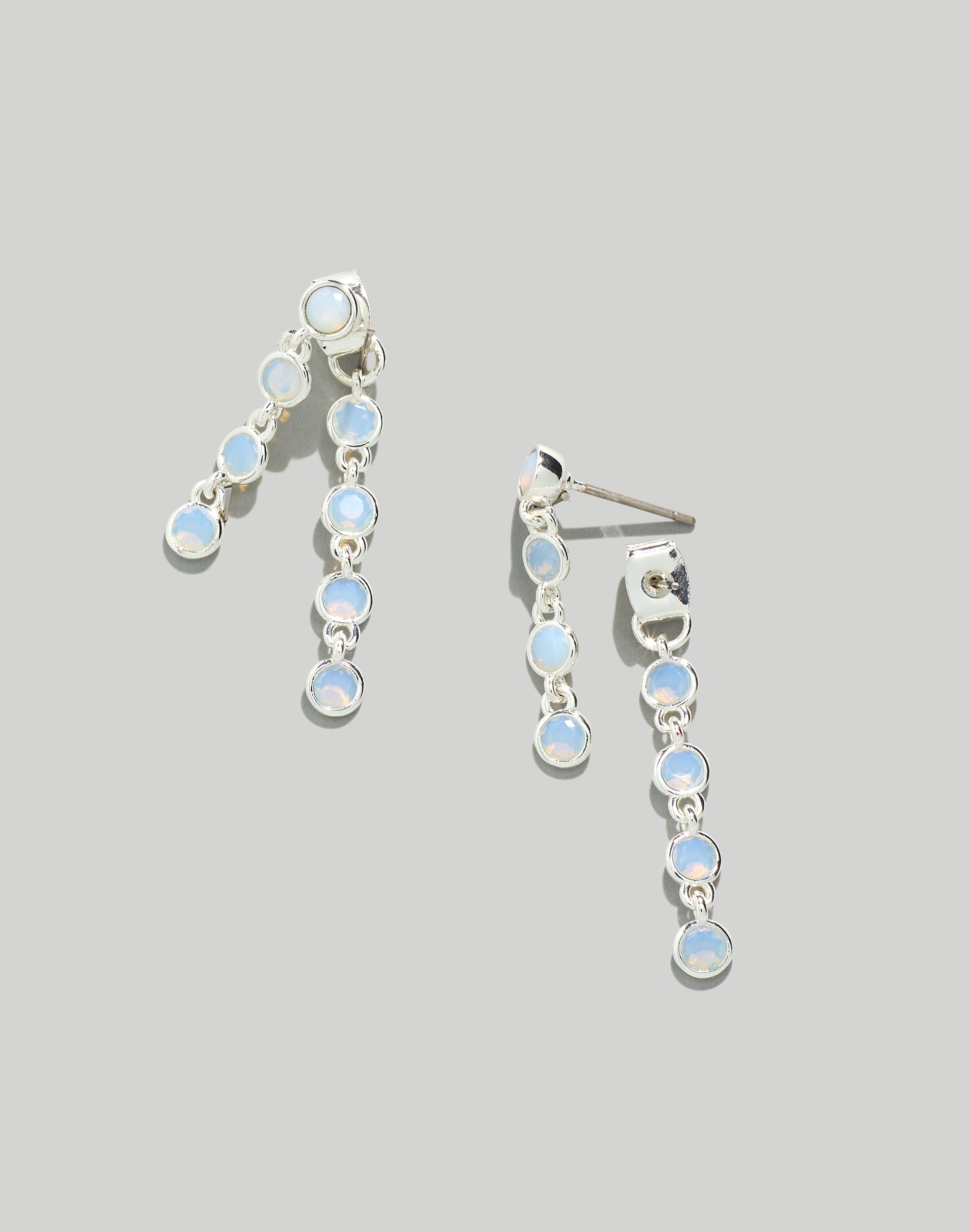 Mw Stacked Stone Earrings In Moonstone