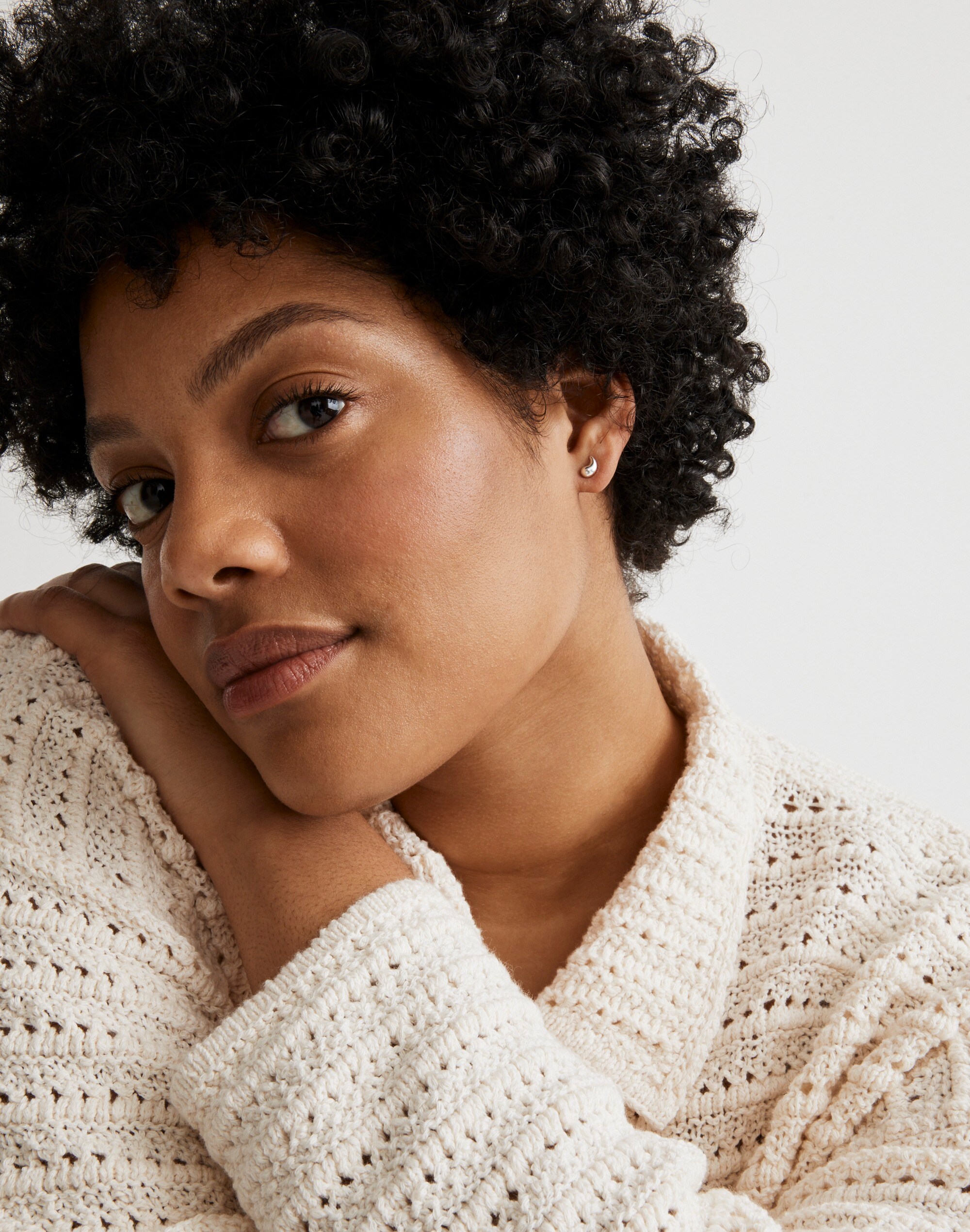 Puffy Teardrop Stud Earrings