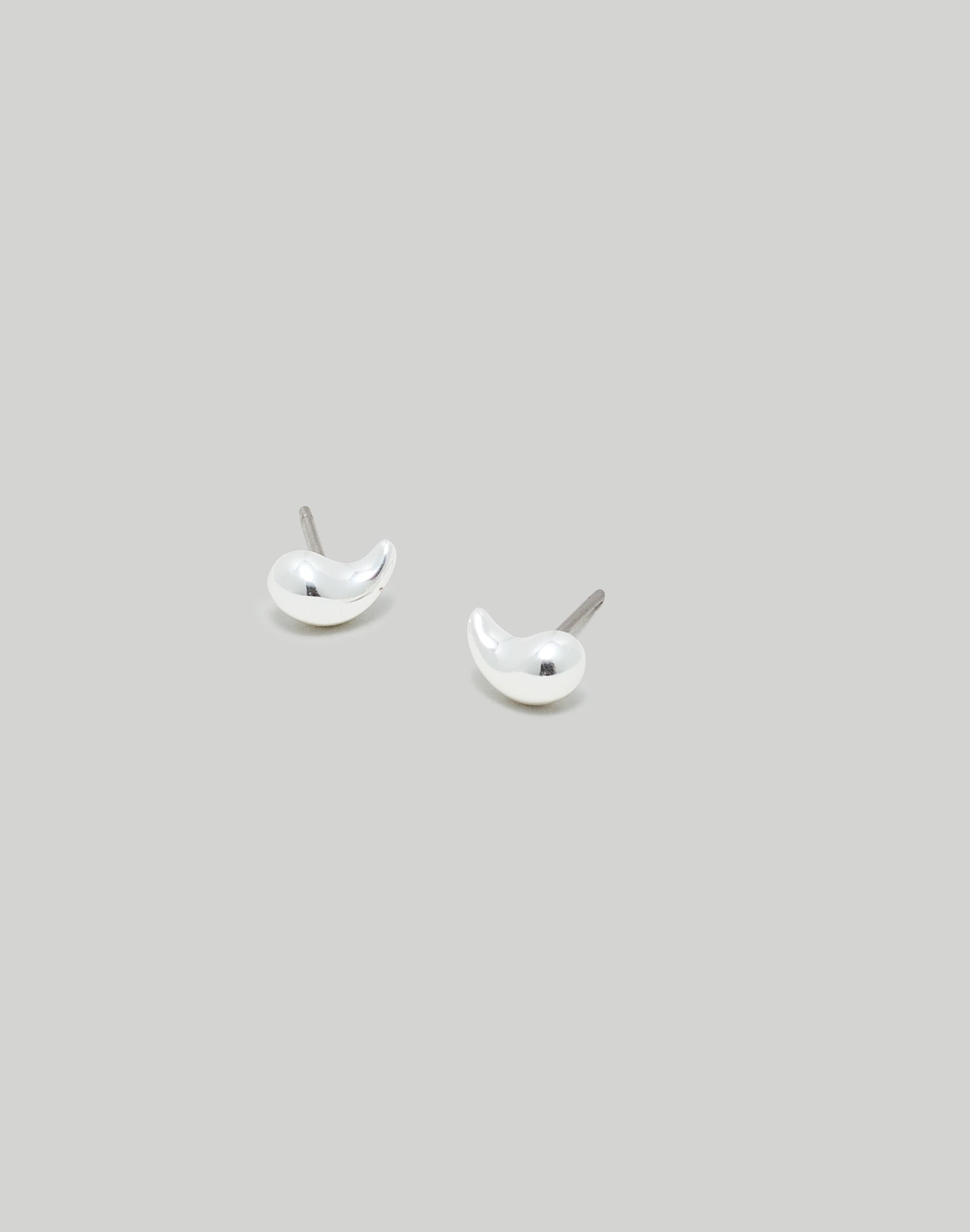 Puffy Teardrop Stud Earrings