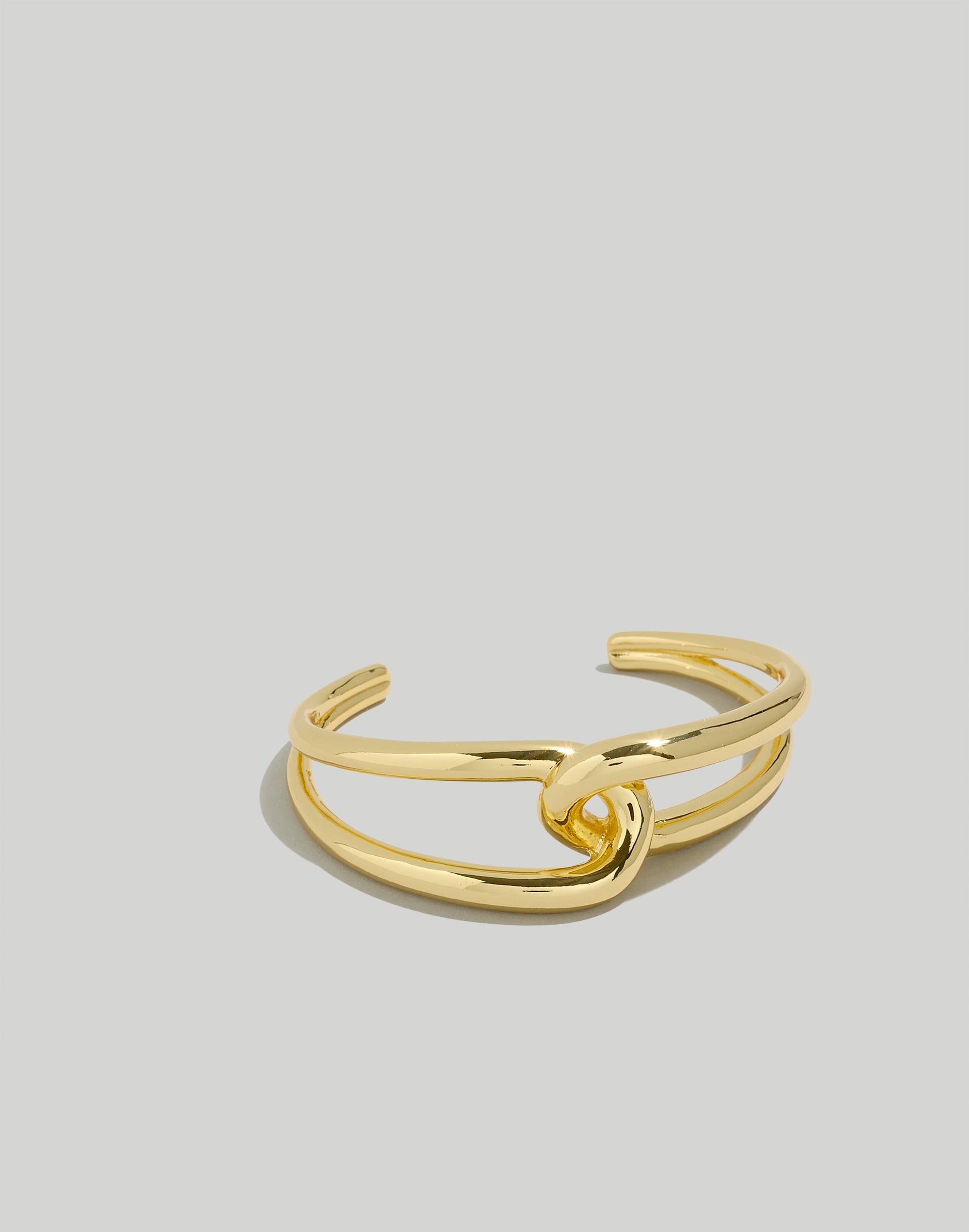Mw Vintage Knot Cuff Bracelet In Pale Gold