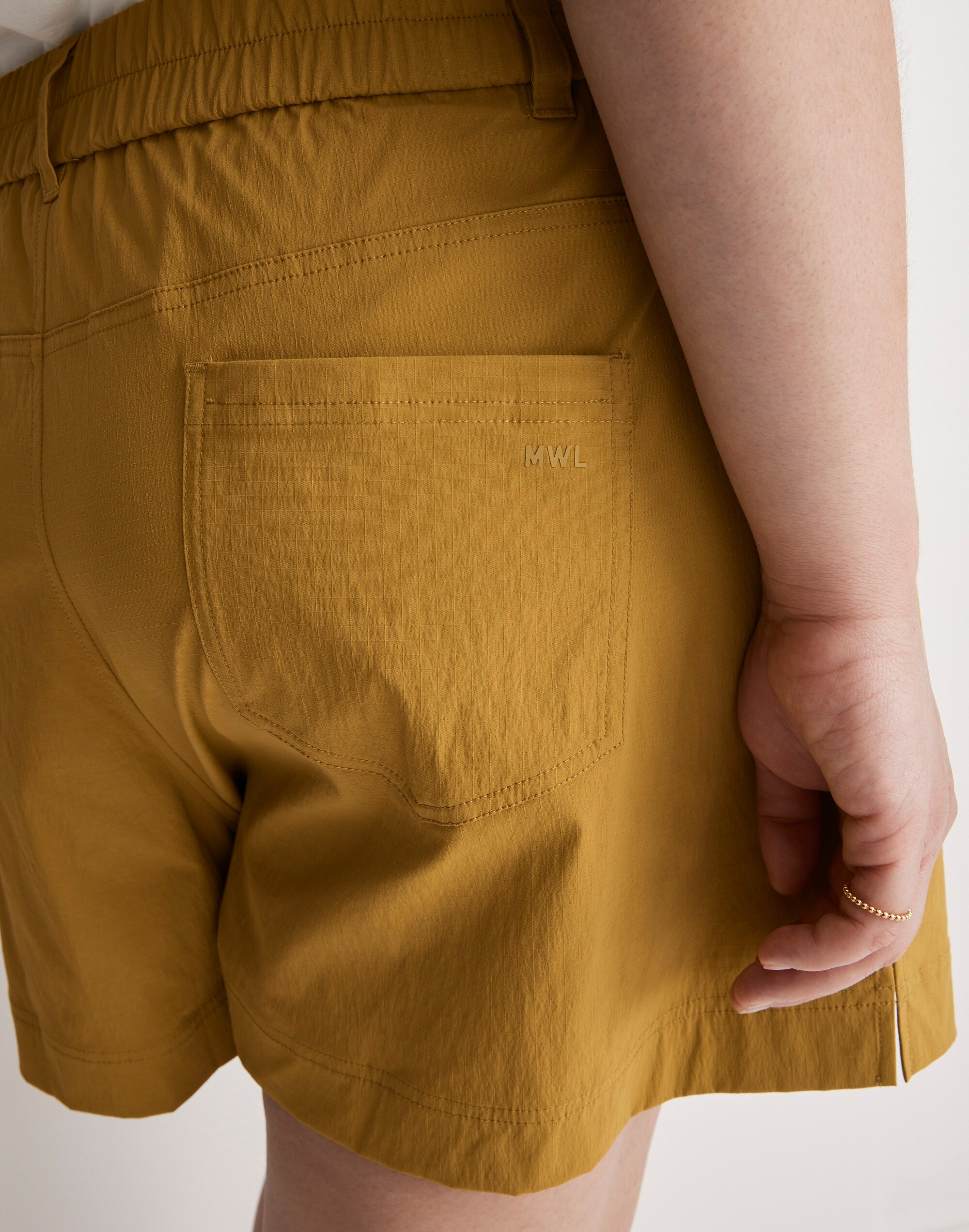 Plus Zip-Front Tapered Shorts