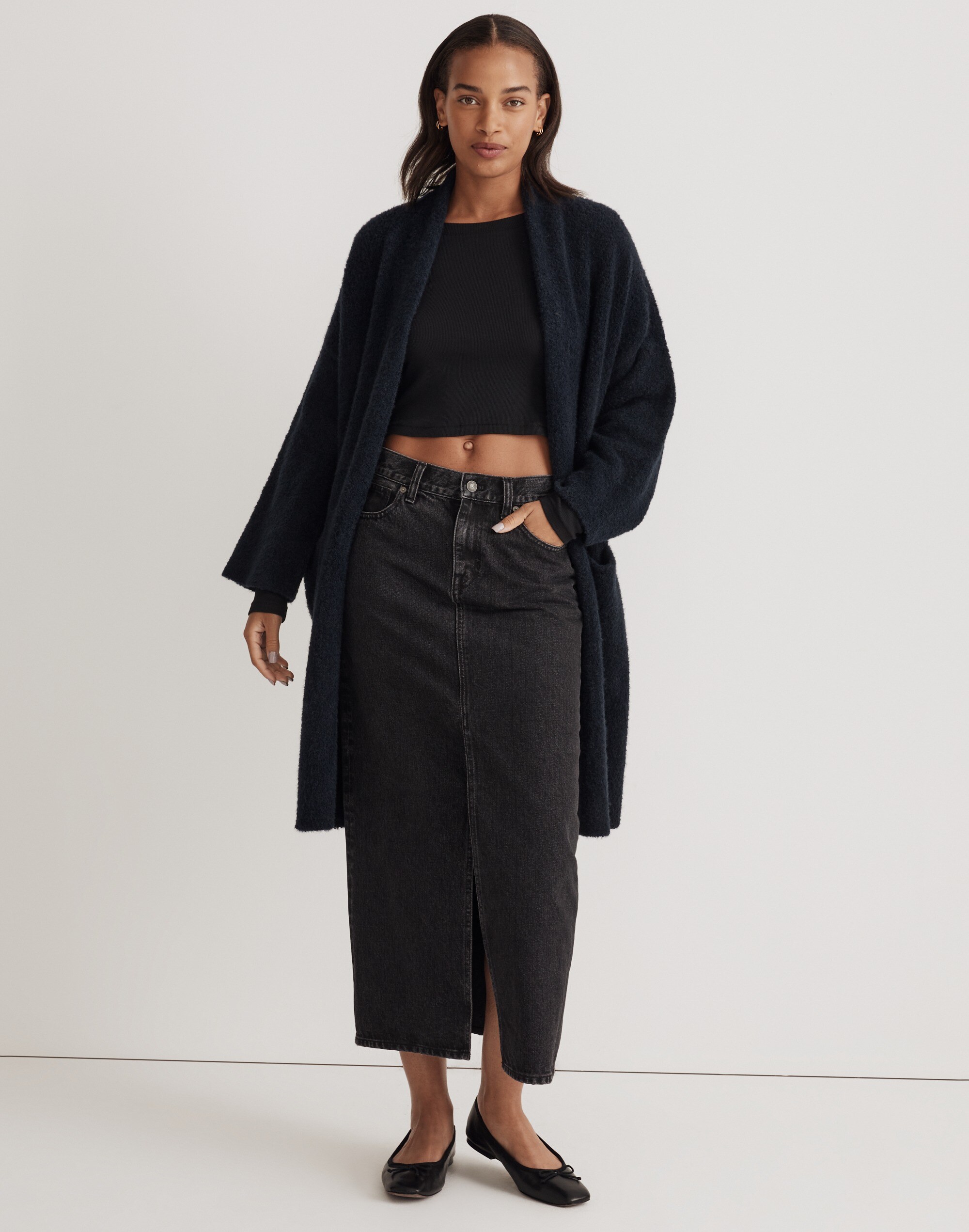 Shawl-Collar Cardigan Sweater