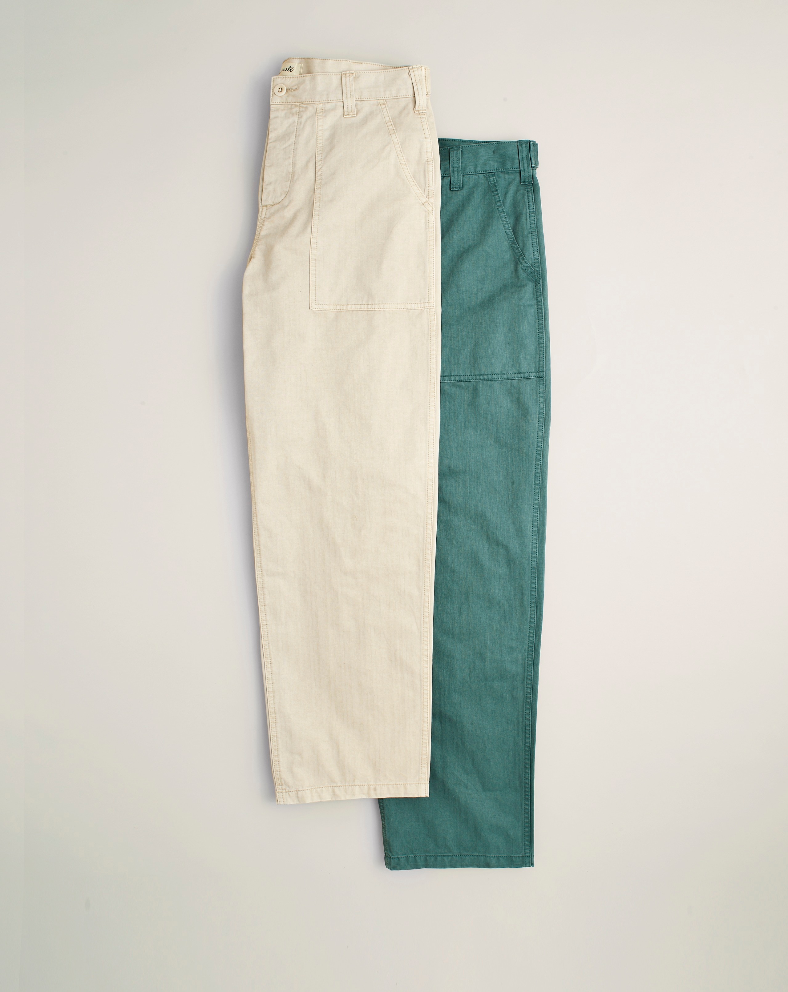 Herringbone Baggy Workwear Pants