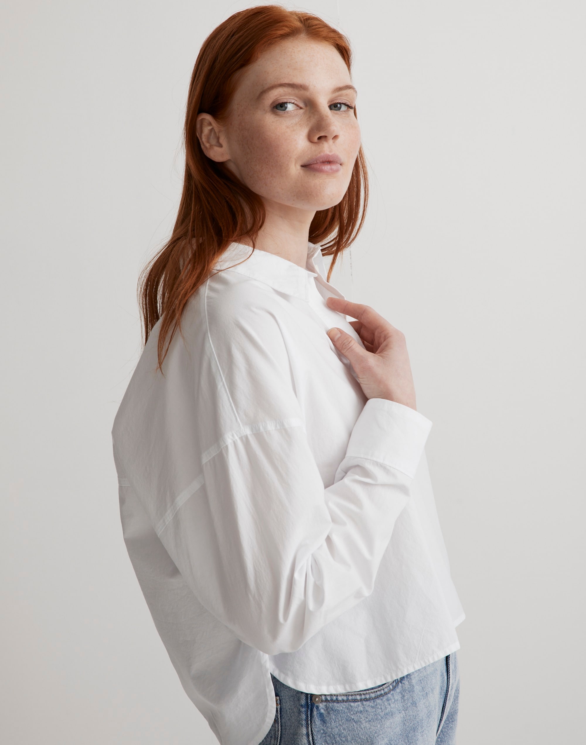 Signature Poplin Hartfield Crop Shirt Alternate Image 1