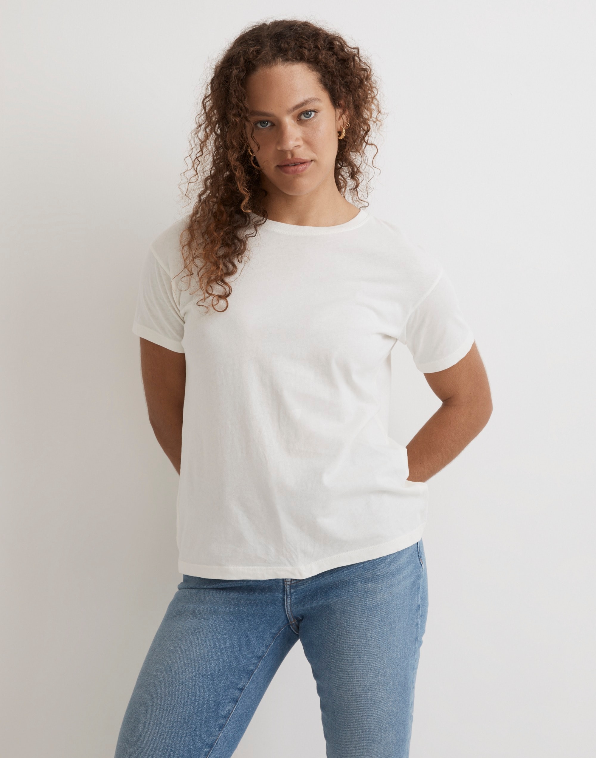 Mw Softfade Cotton Oversized Tee In Lighthouse