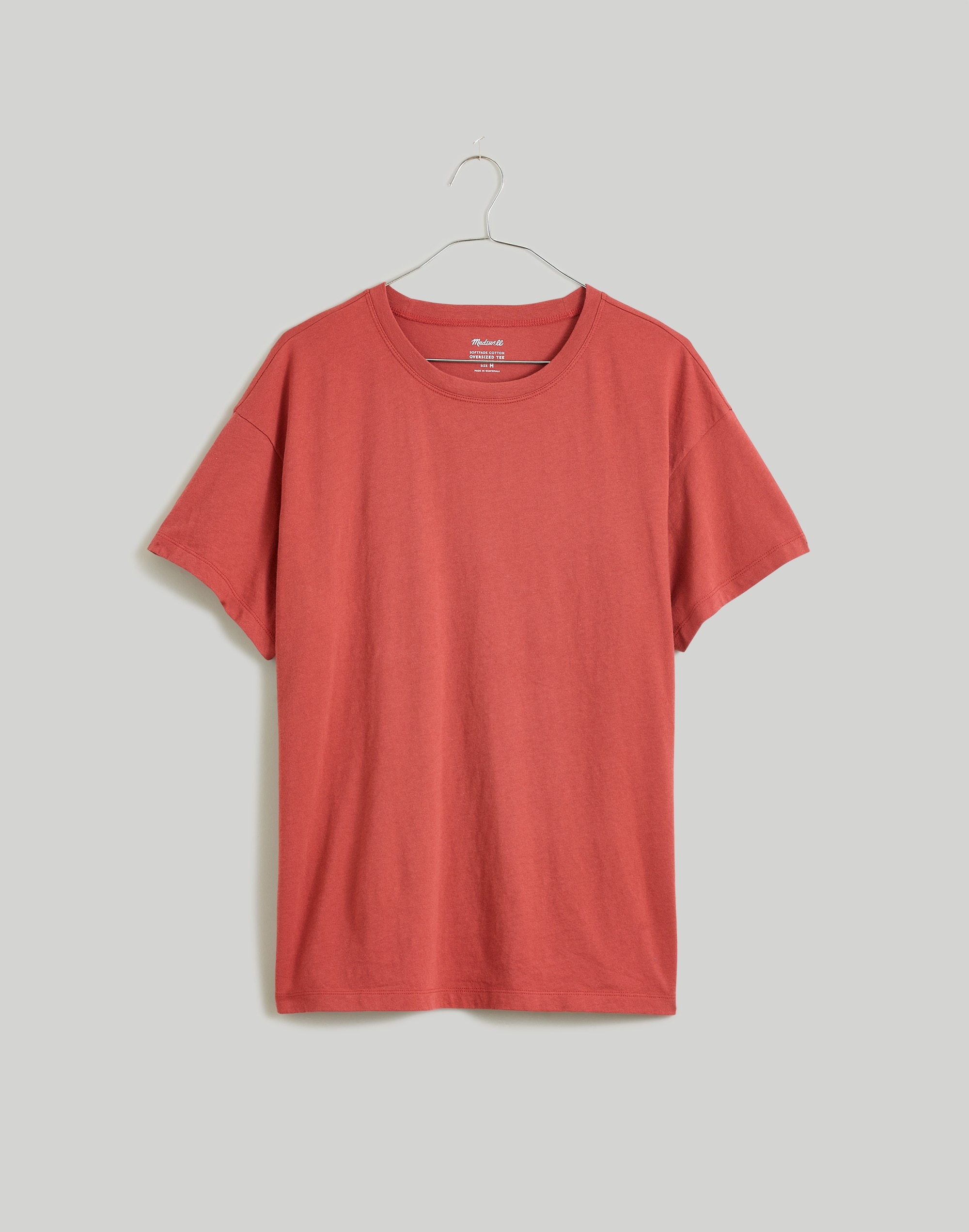 Mw Softfade Cotton Oversized Tee In Antique Rose