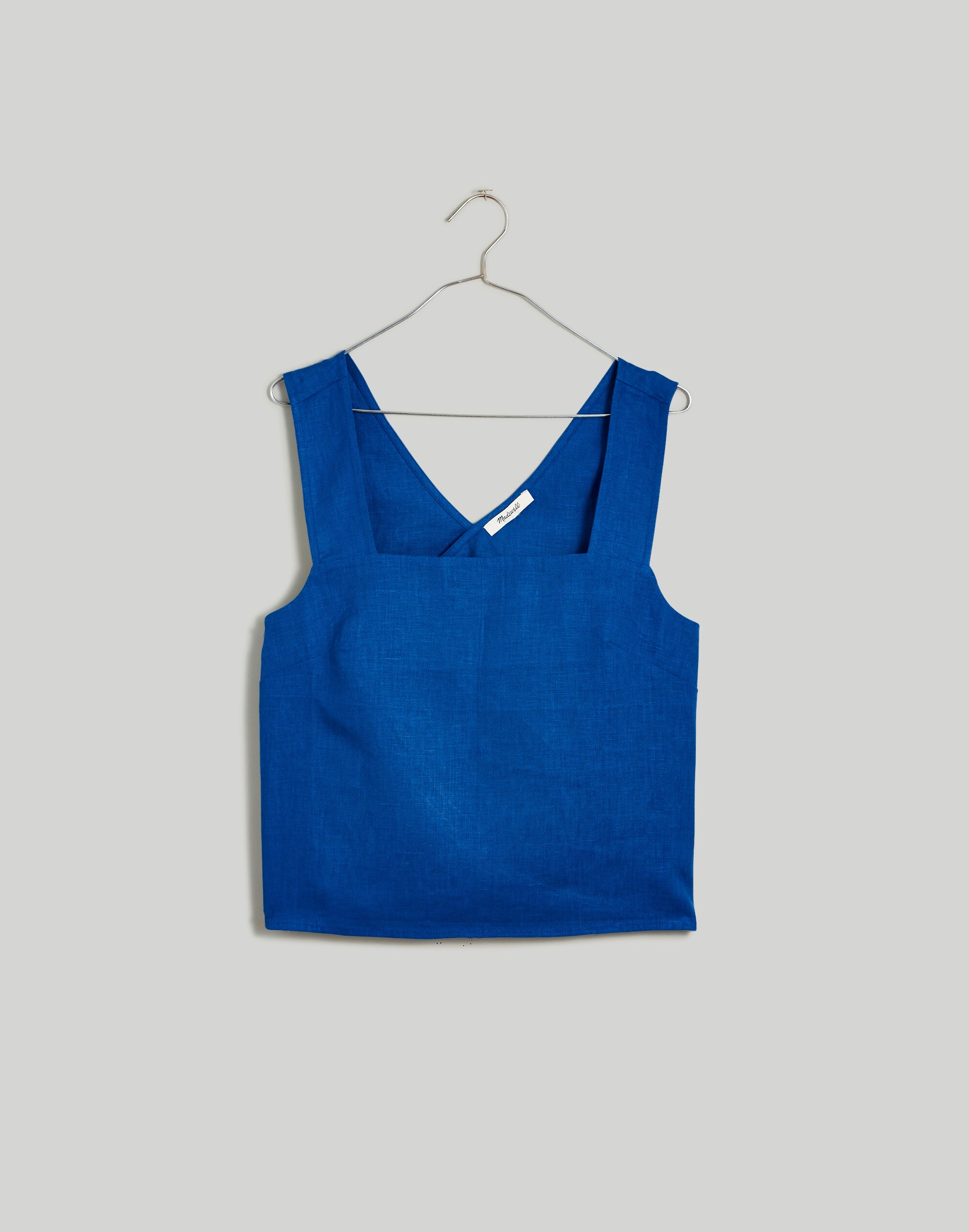 Plus 100% Linen Cross-Back Sleeveless Top | Madewell