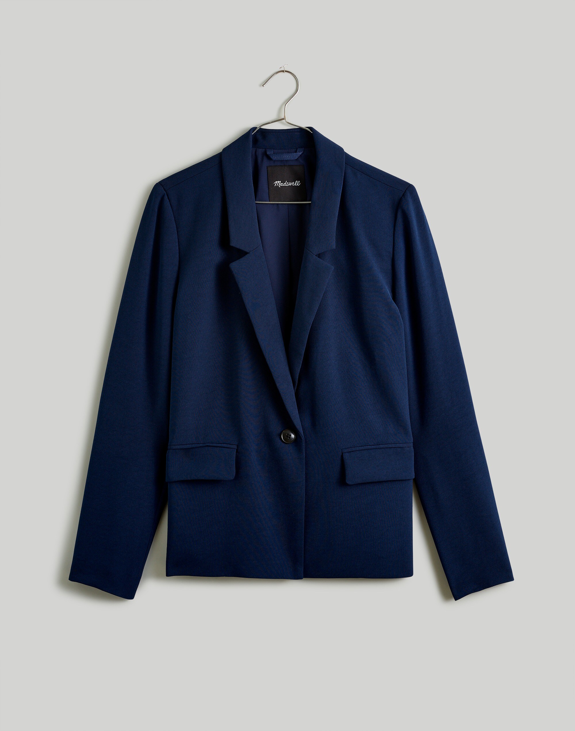 The Plus Dorset Crop Blazer in Easygoing Crepe