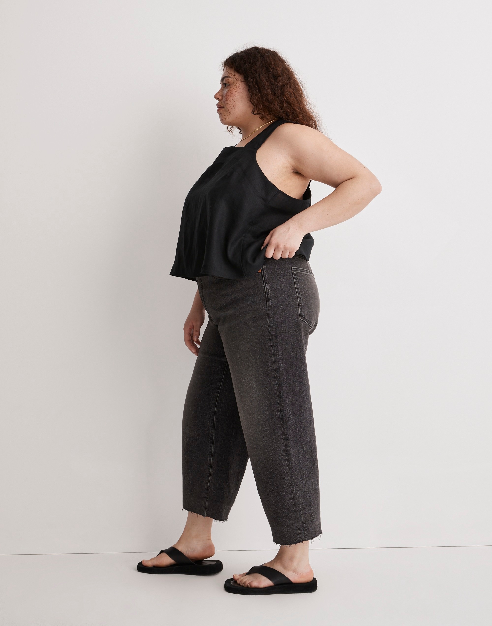 The Plus Perfect Vintage Wide-Leg Crop Jean